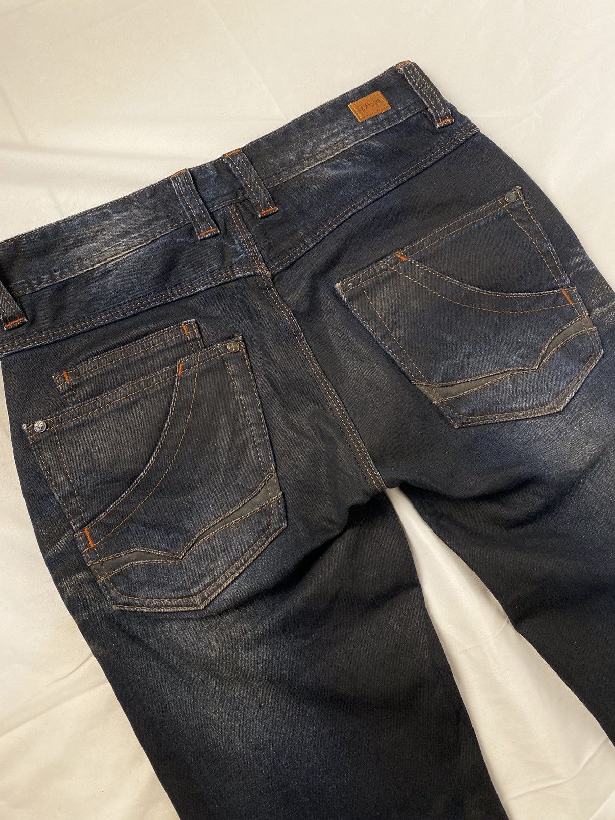 If Six Was Nine Rare 🔥 Nicole Club for Men Waxed Mud Wash Flared Denim Jeans Size US 30 / EU 46 - 17 Thumbnail