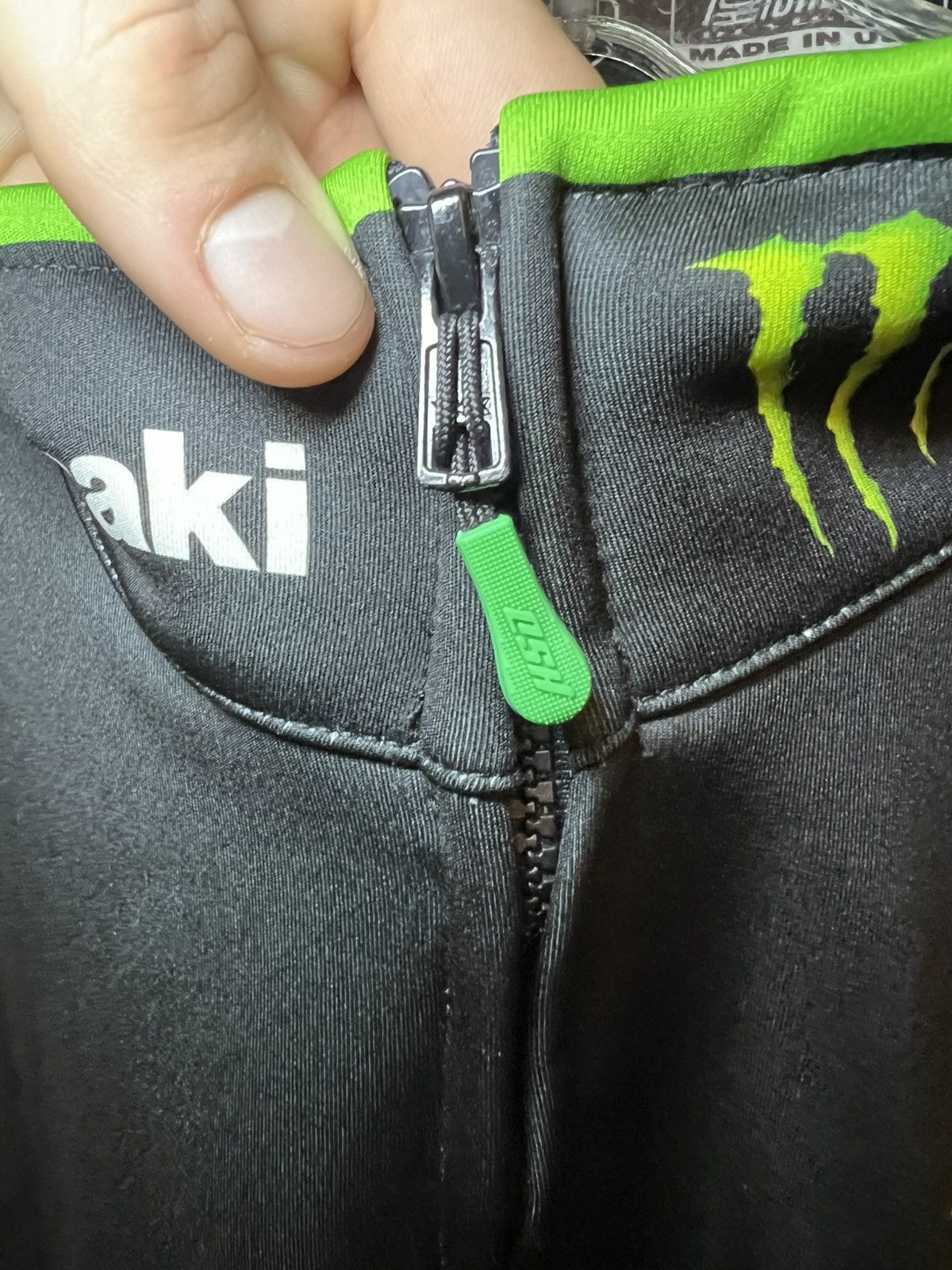 Vintage Vintage Kawasaki Monster Energy HSD thermal racing jacket Size US XL / EU 56 / 4 - 8 Thumbnail