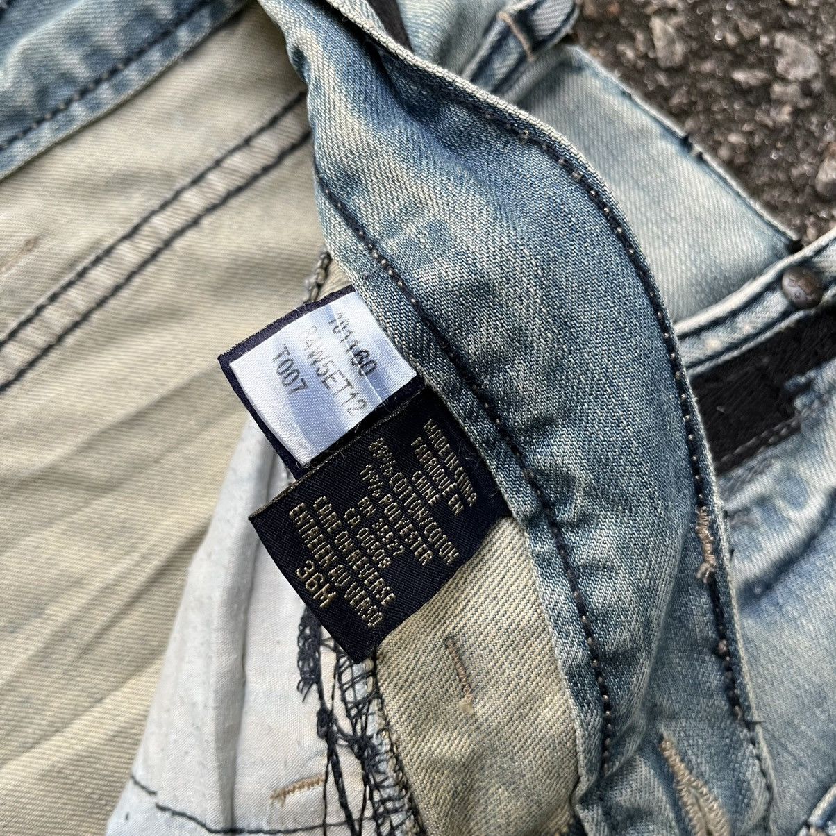 Marithe + Francois Girbaud Vintage Y2K Jeans MFG Distressed Washed Blue Loose Fit Denim Size US 36 / EU 52 - 9 Thumbnail