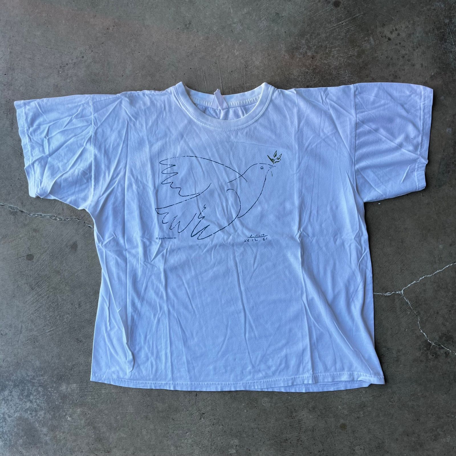 Vintage VINTAGE PABLO PICASSO DOVE OF PEACE BIRD ART SHIRT MENS L Size US L / EU 52-54 / 3 - 2 Thumbnail