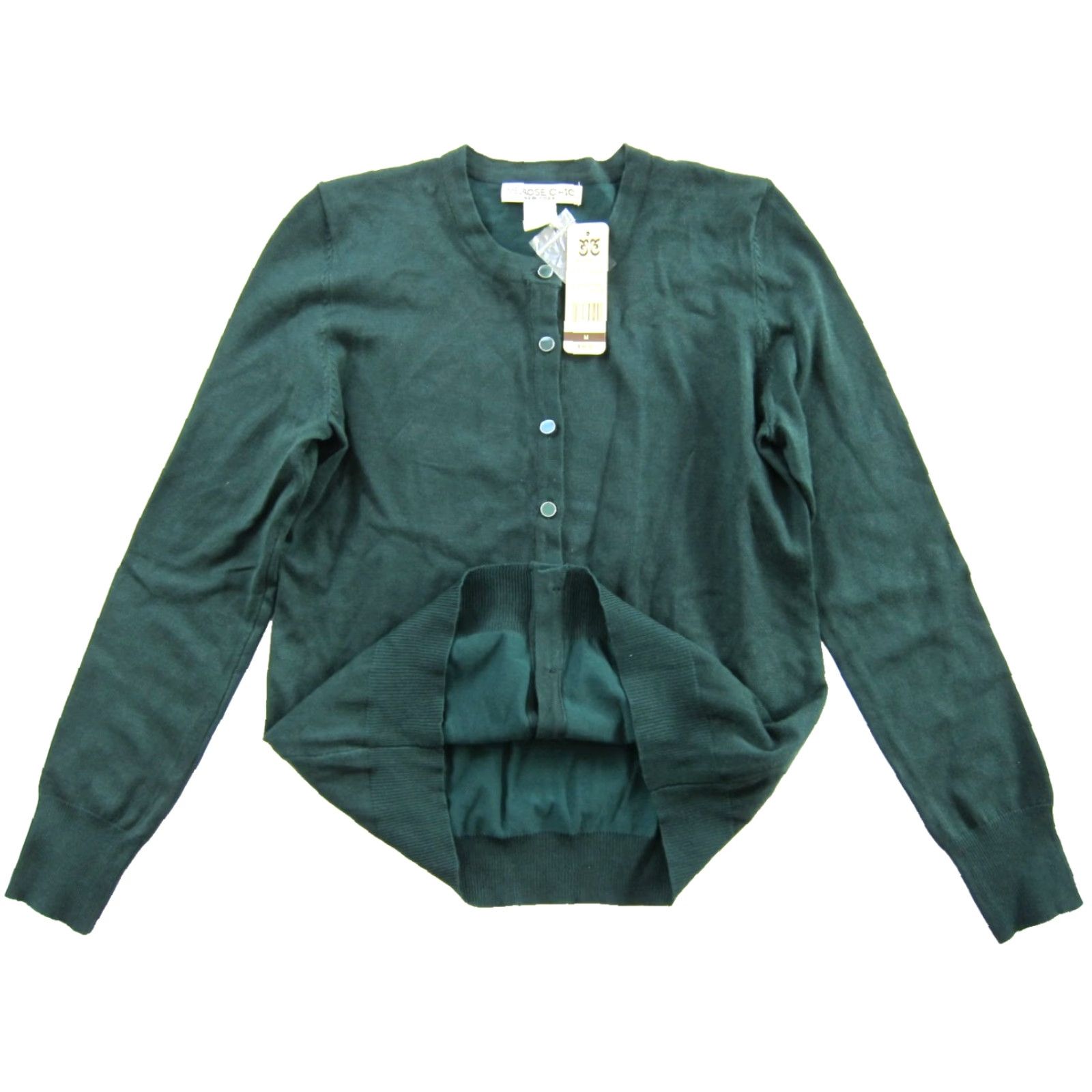 Vintage Melrose Chic NWT New York Ever Green Cardigan Sweater Medium Womens Button Down Classic Knit Crew Neck Cardigan Open Sneakers? Size M / US 6-8 / IT 42-44 - 4 Thumbnail