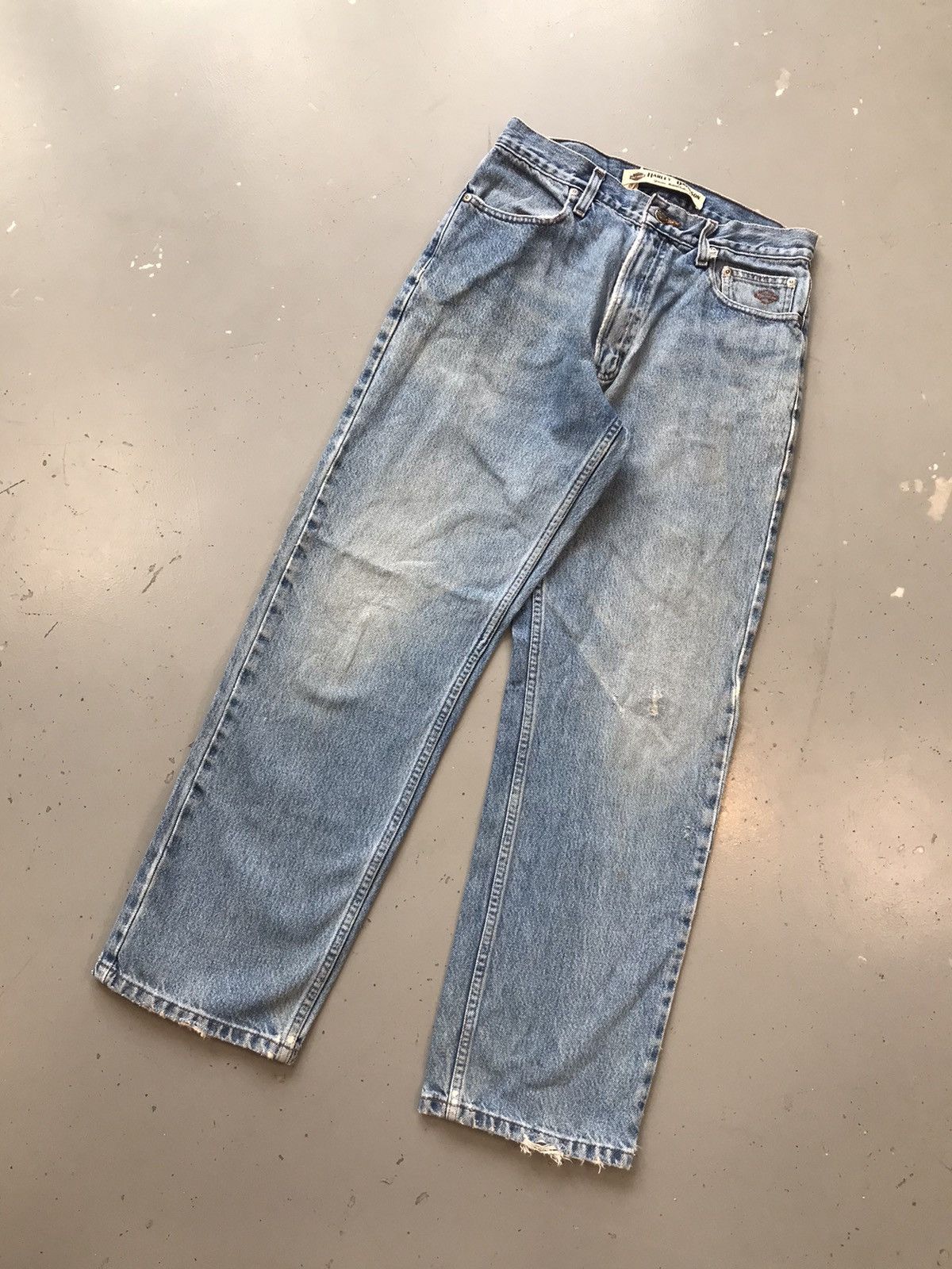 Harley Davidson × Vintage Vintage Harley Davidson distressed denim Size US 31 - 3 Thumbnail