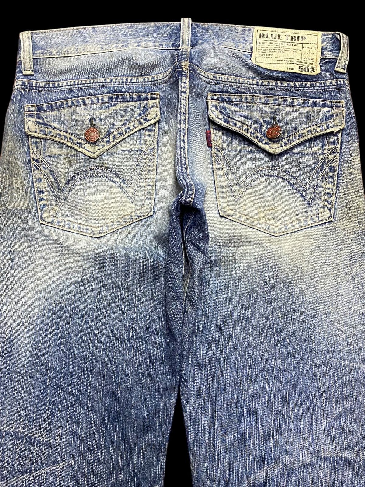 Edwin Vintage Edwin 503 Grunge Distressed Loose Jeans Size US 36 / EU 52 - 4 Thumbnail