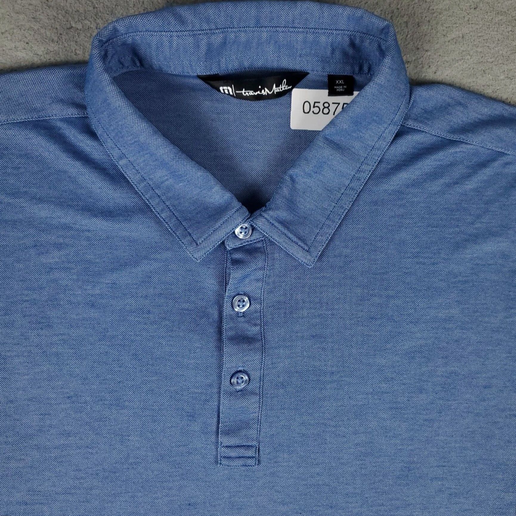TravisMathew VINTAGE Travis Mathew Polo Shirt Mens 2XL Blue Short Sleeve Shirt Adult 2XL Blue Sports Casual Mens Size US XXL / EU 58 / 5 - 2 Thumbnail