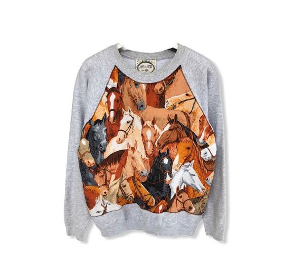 image of Vintage Horses Sweatshirt, Men's (Size Small)