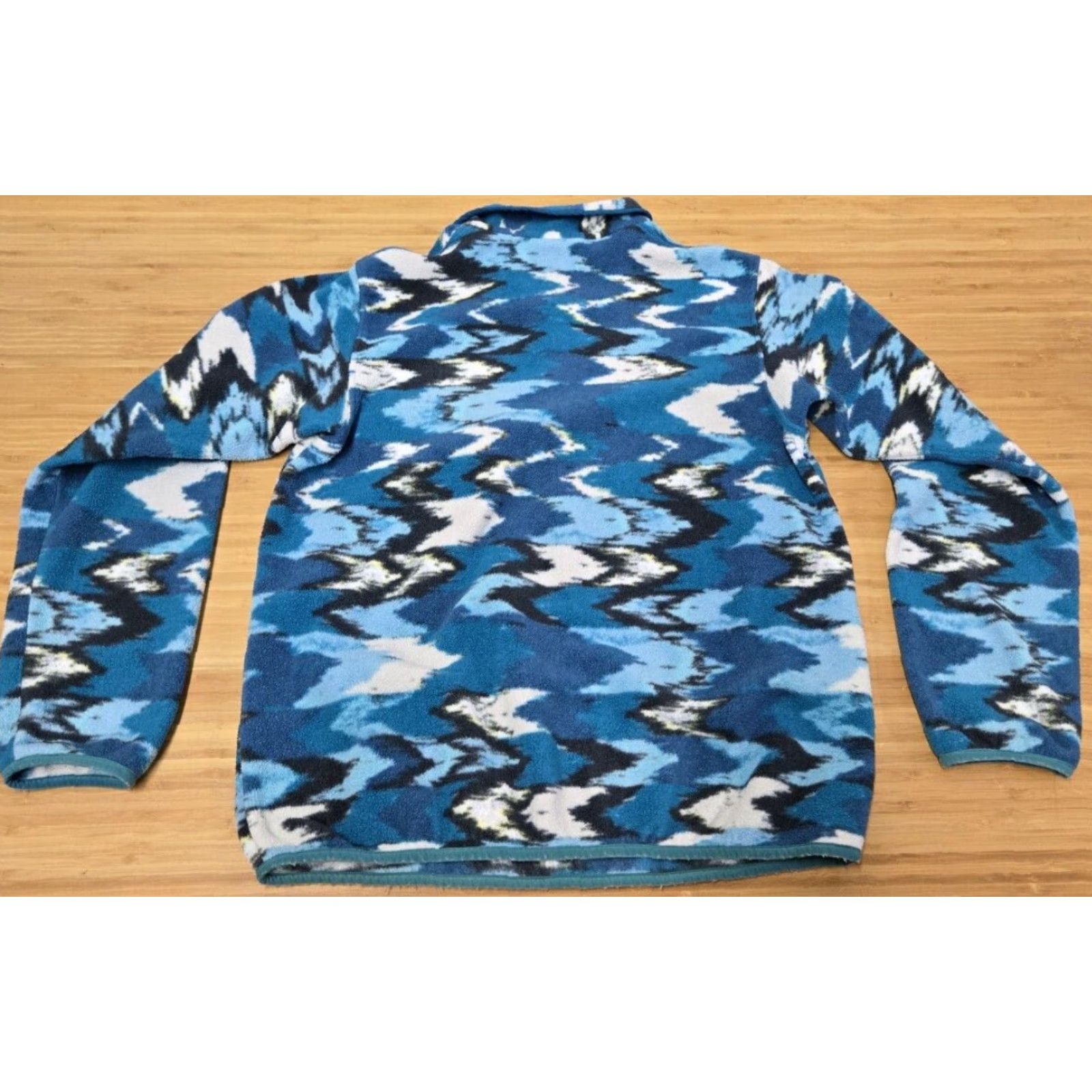Patagonia VINTAGE Patagonia Snap T Fleece Jacket Women Medium Blue Arrow Geometric Snaps Pullover Size M / US 6-8 / IT 42-44 - 5 Thumbnail