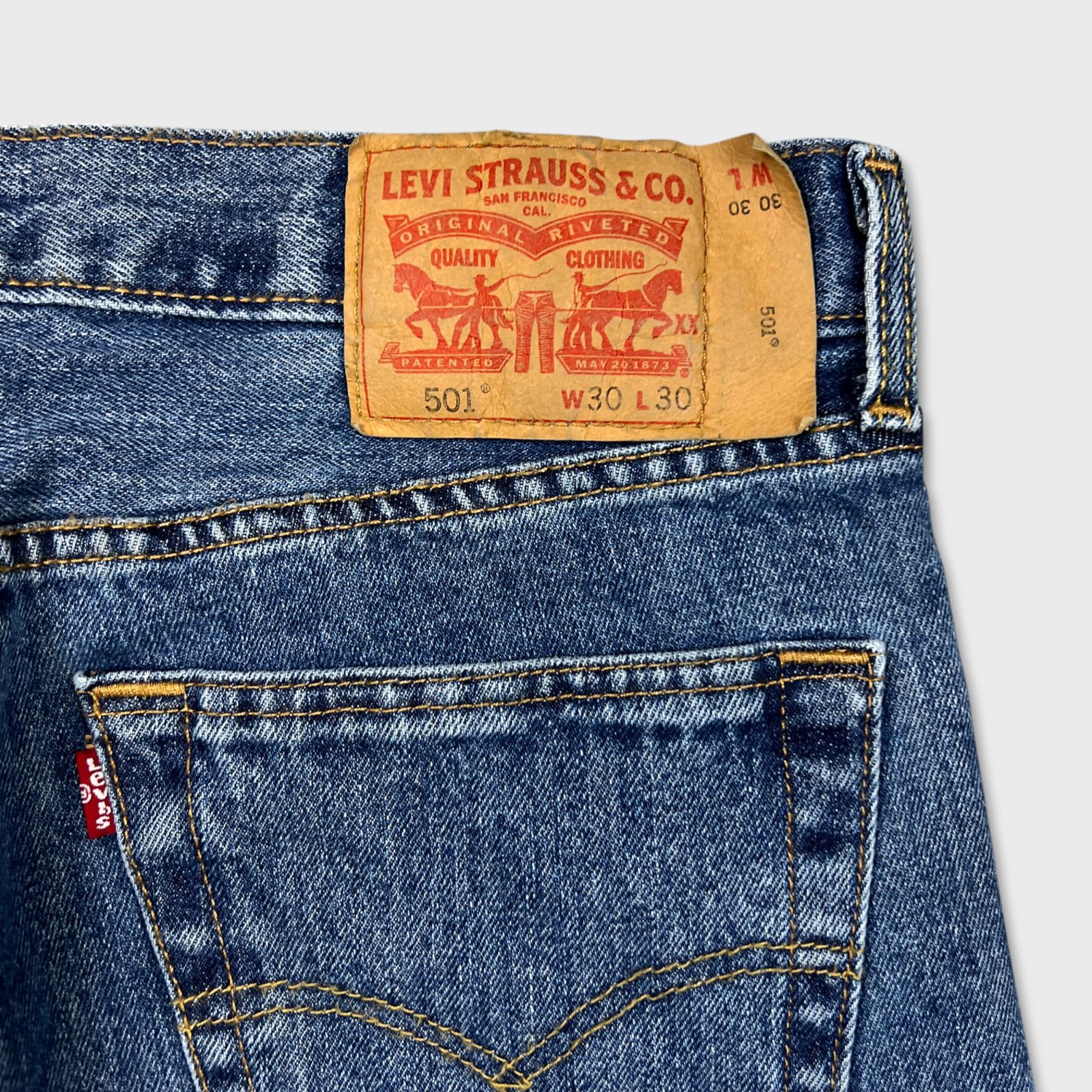 Levi's × Vintage Levi's 501 Jeans 30x30 Original Fit Straight Denim Pants Size US 30 / EU 46 - 7 Thumbnail