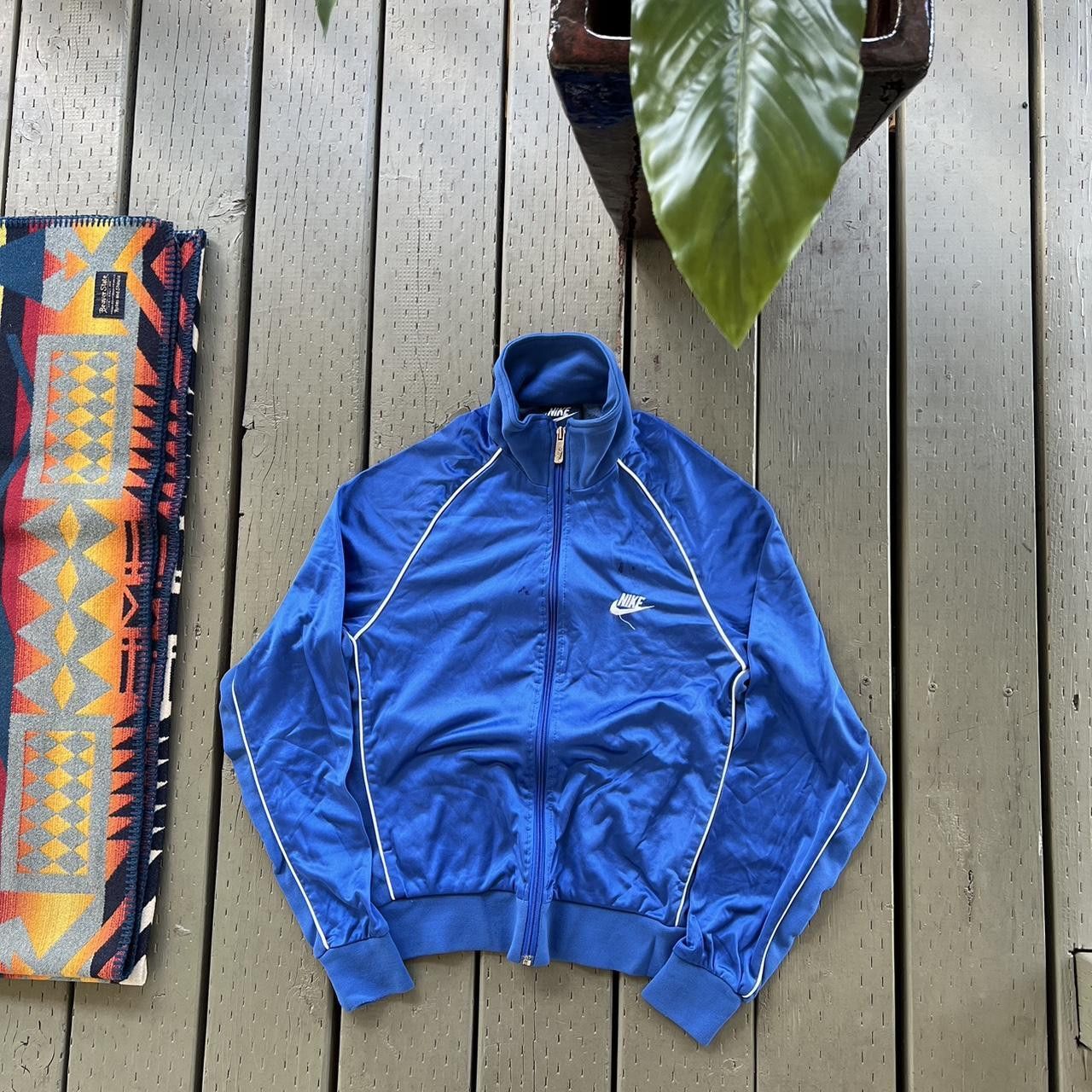 Nike × Vintage Vintage 80's Nike Logo Premier Blue Pullover Fleece Size US S / EU 44-46 / 1 - 2 Thumbnail