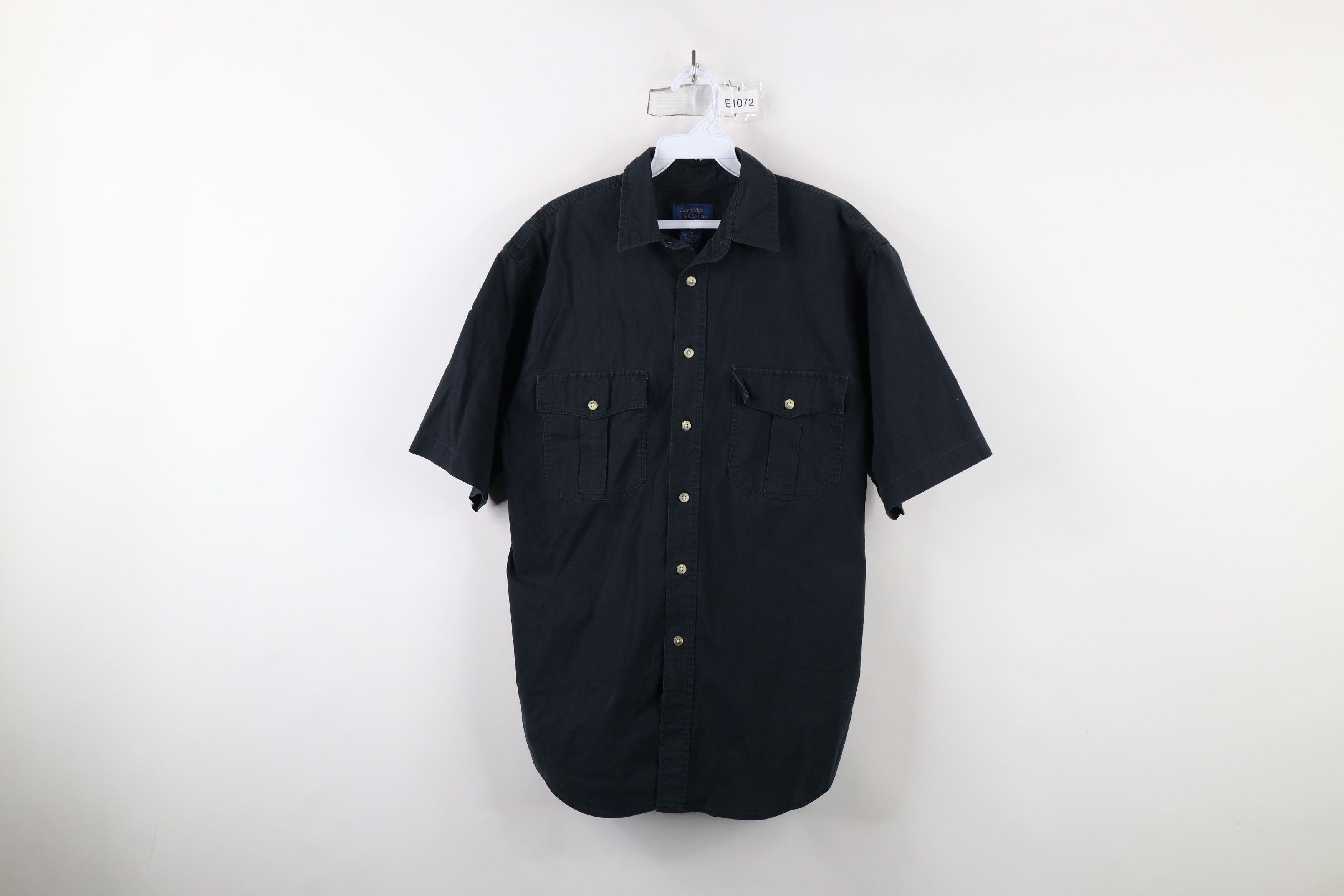 Vintage Vintage 90s Streetwear Short Sleeve Button Shirt Black Size US M / EU 48-50 / 2 - 1 Thumbnail