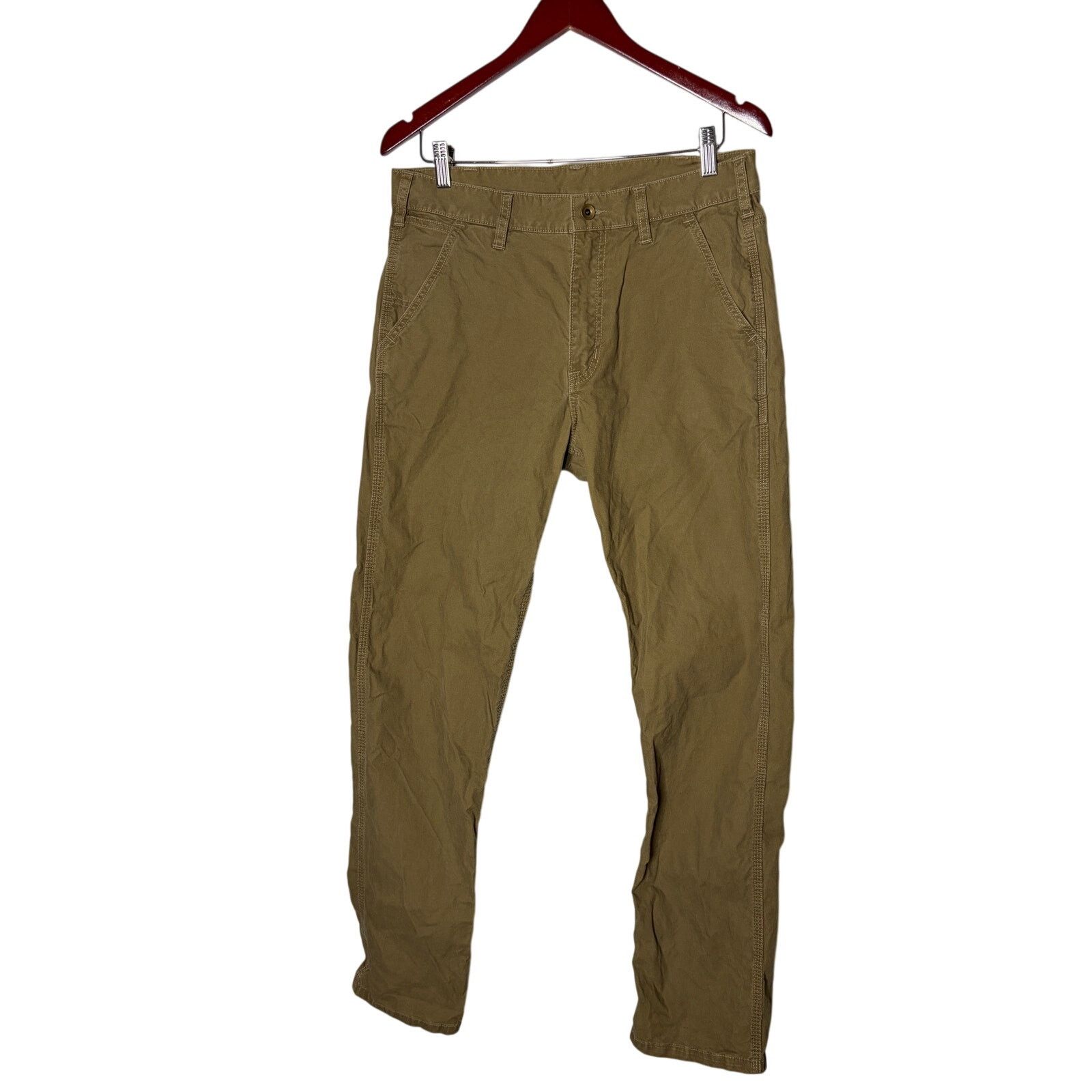 Buck Mason Buck Mason khaki green straight leg chini pants sz 31x33 Size US 31 - 1 Thumbnail