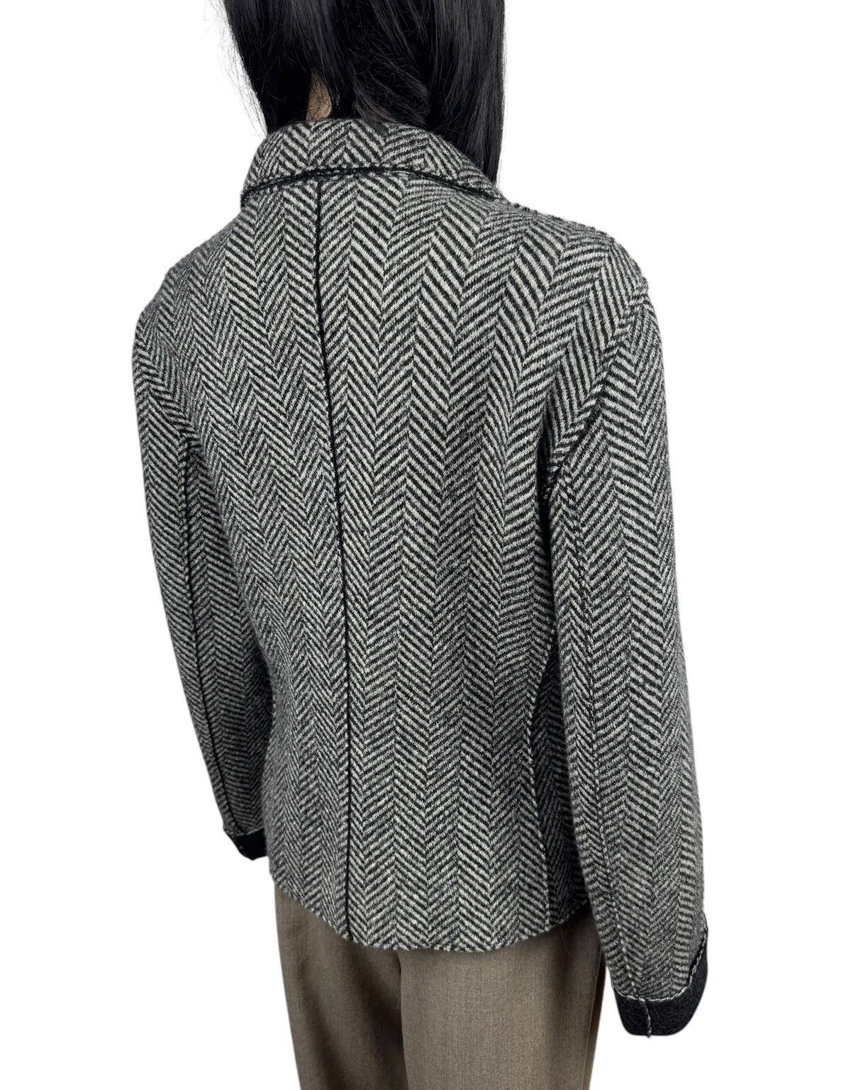 Weekend Max Mara Weekend Max Mara Herringbone Wool Blazer Jacket size US10 Size L / US 10 / IT 46 - 7 Thumbnail