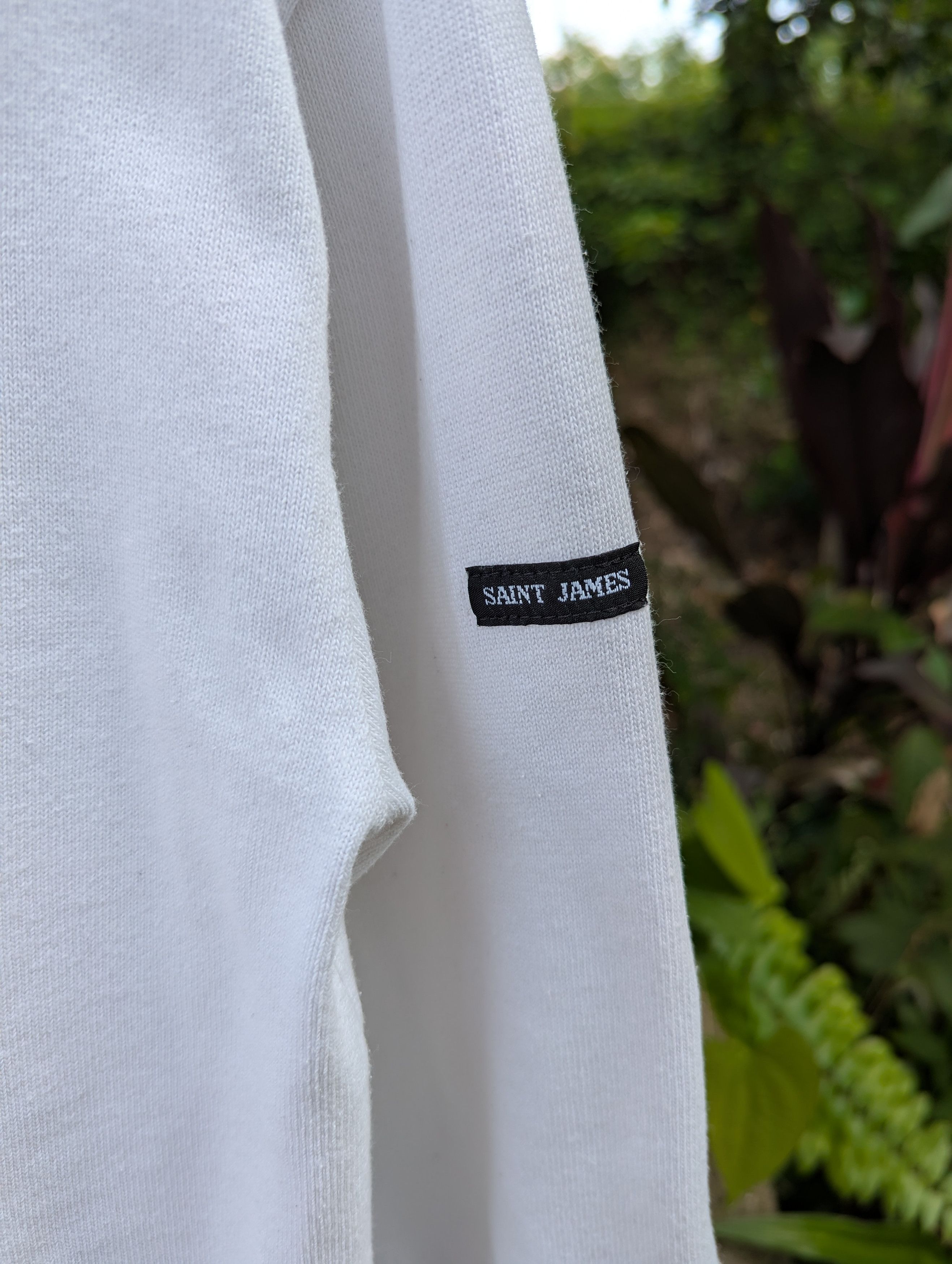 Saint James 🔥FREE SHIPPING🔥Saint James Wesson White Boat Neck Cut Tshirt Size M / US 6-8 / IT 42-44 - 3 Thumbnail