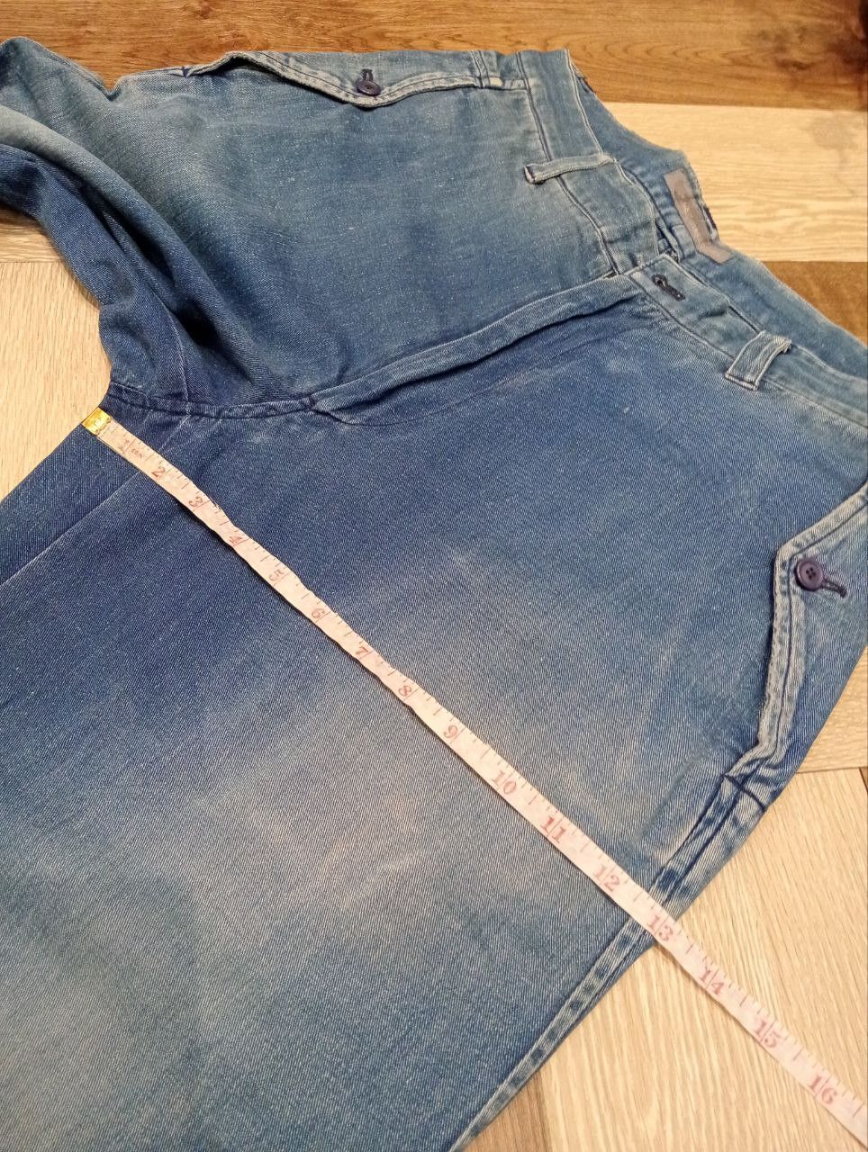 Issey Miyake RARE ISSEY MIYAKE VINTAGE DISTRESSED DENIM TROUSERS PANTS Size US 31 - 21 Thumbnail