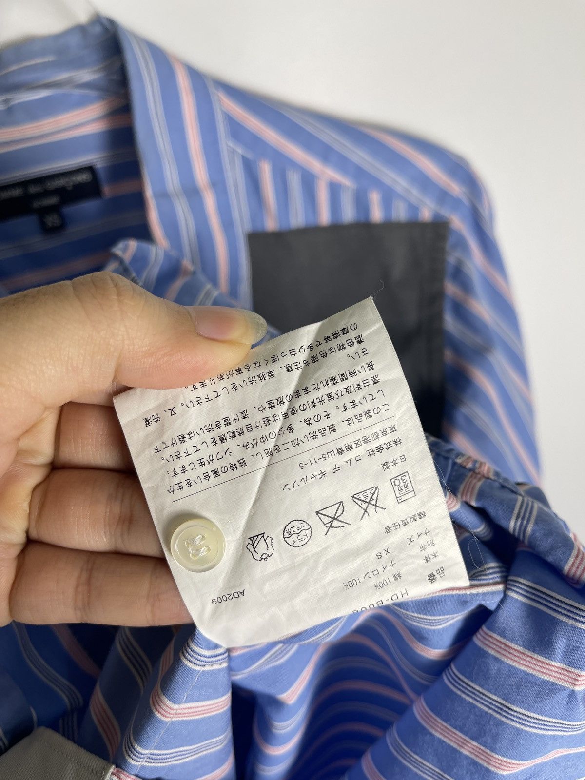 Comme des Garcons × Comme des Garcons Homme Comme Des Garcons Homme Striped Panel Patch Shirt Size US XS / EU 42 / 0 - 7 Thumbnail
