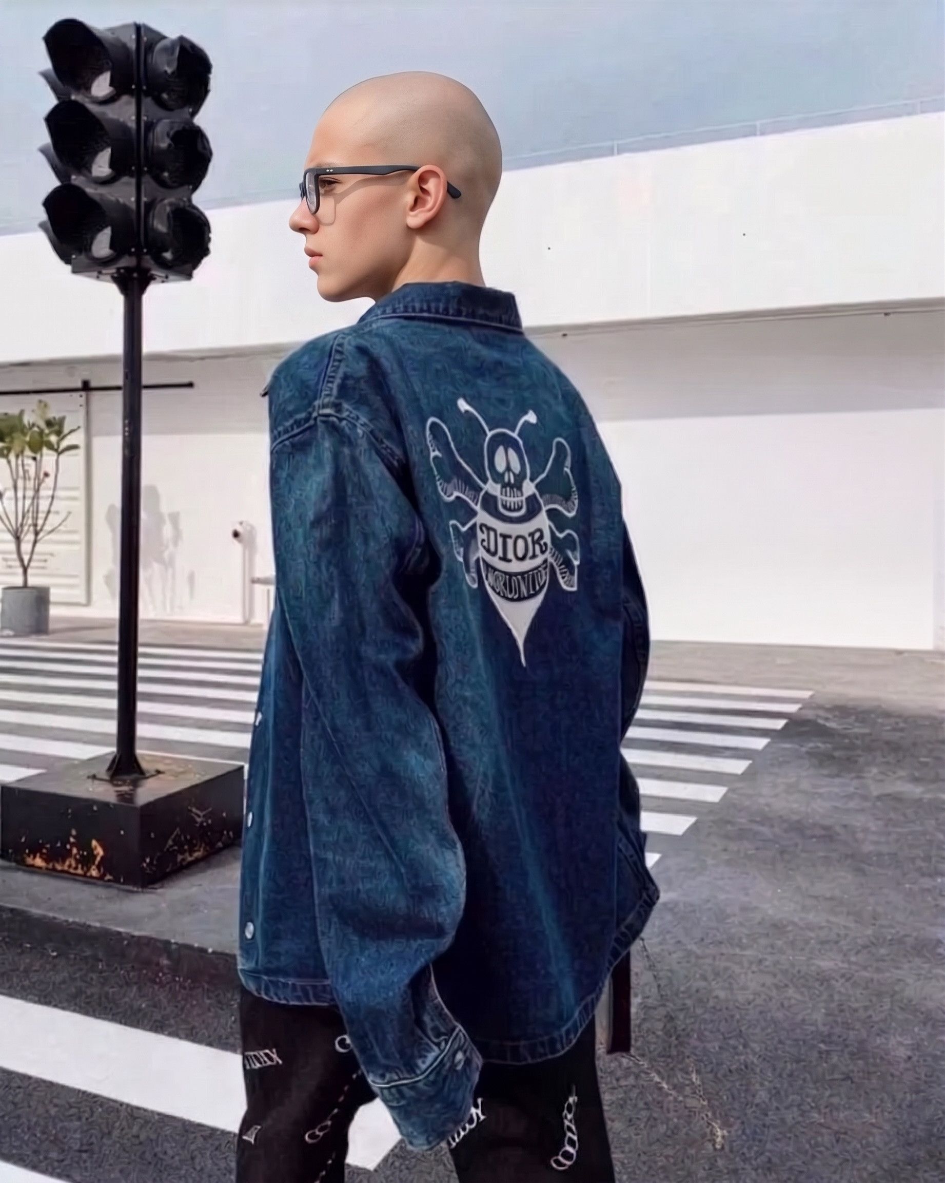 Dior × Stussy Embroidered Skull Bee Denim Jacket Size US M / EU 48-50 / 2 - 7 Thumbnail