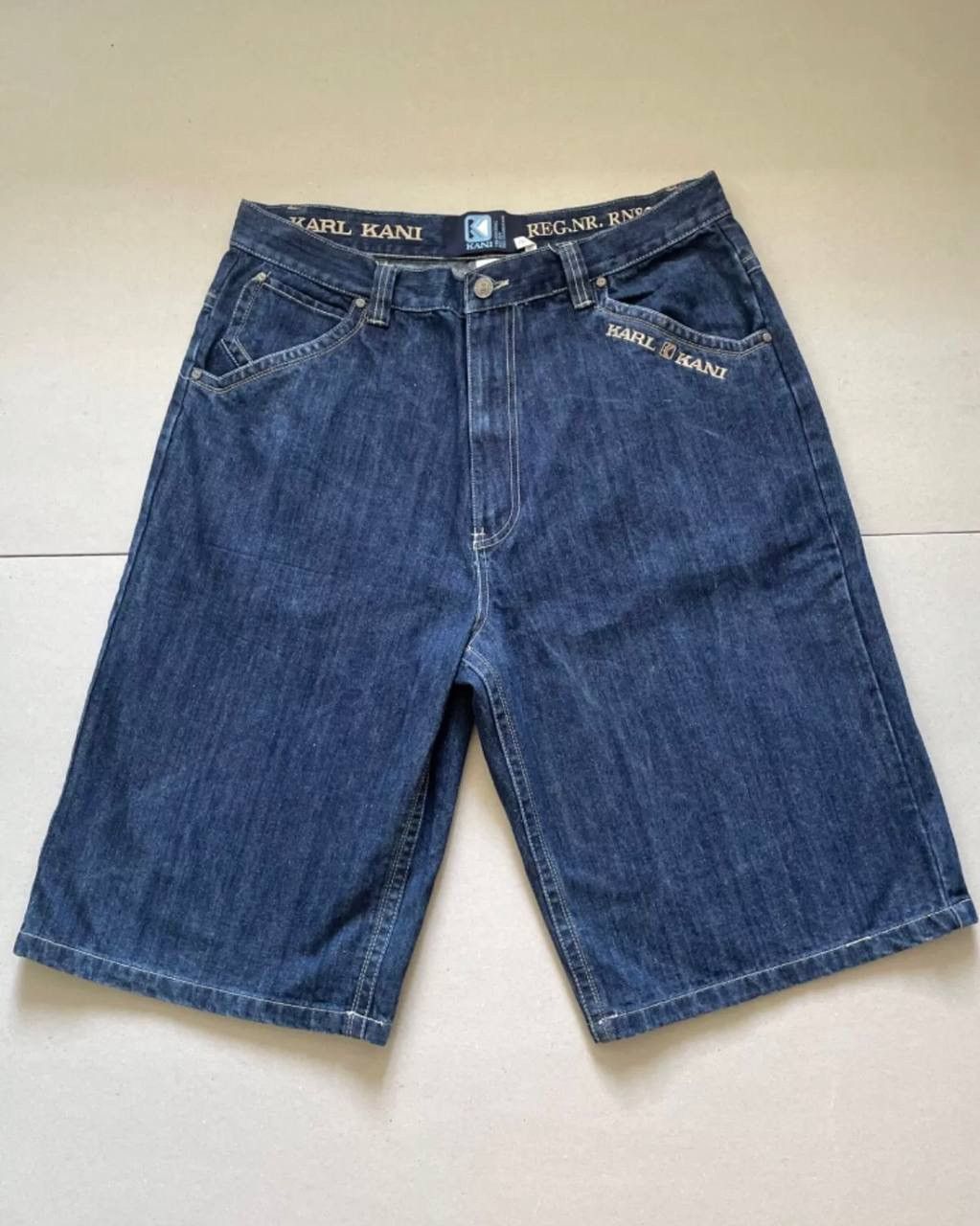 Karl Kani Vintage KARL KANI Denim Shorts Baggy Fit US36 Size US 36 / EU 52 - 4 Thumbnail