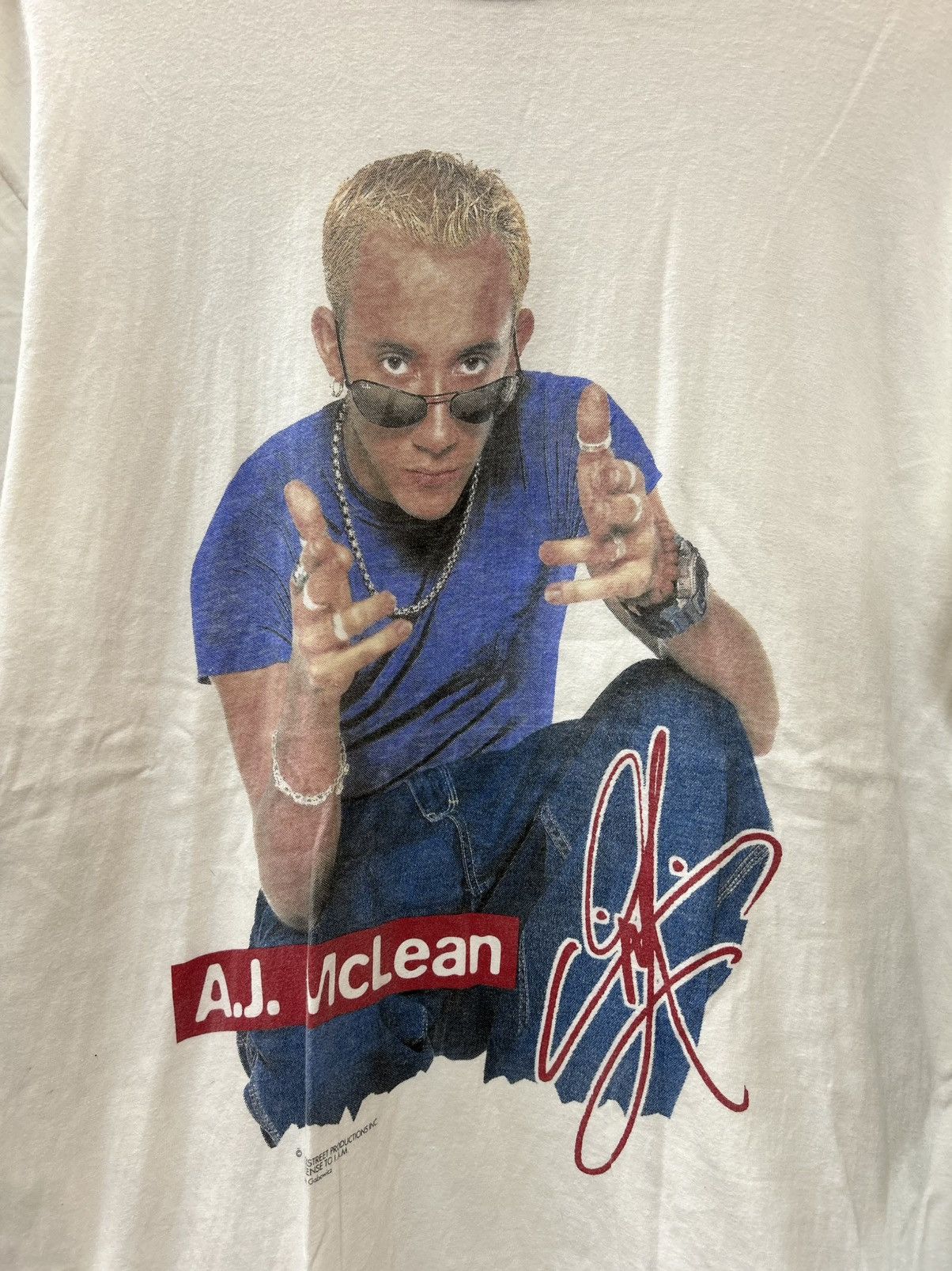 Band Tees AJ Mclean Vintage T Shirt 1997 Size US L / EU 52-54 / 3 - 2 Thumbnail