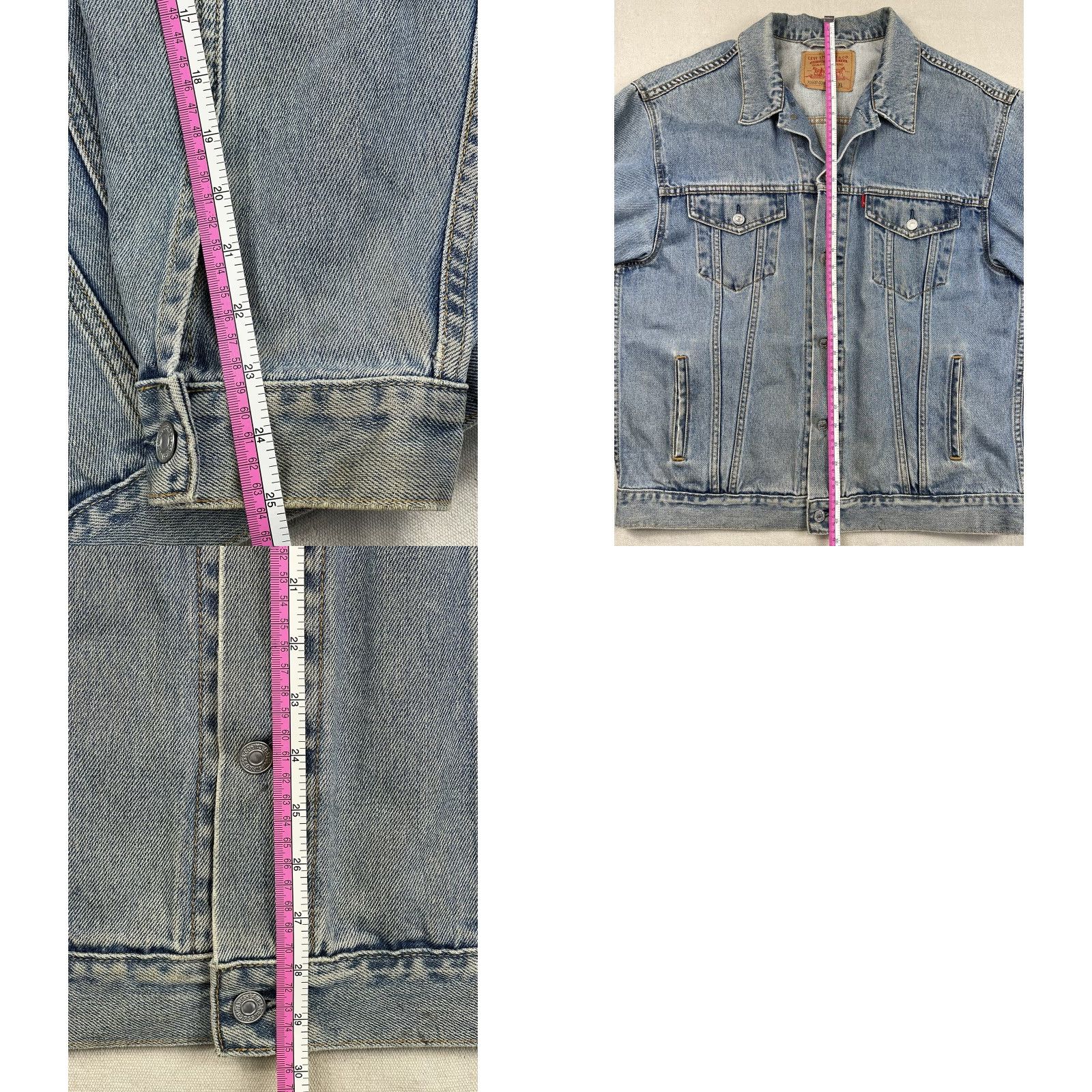 Levi's VINTAGE Levi's Trucker Jacket Men XL Blue Denim 90s USA Western Pockets Mens Size US 36 / EU 52 - 8 Thumbnail