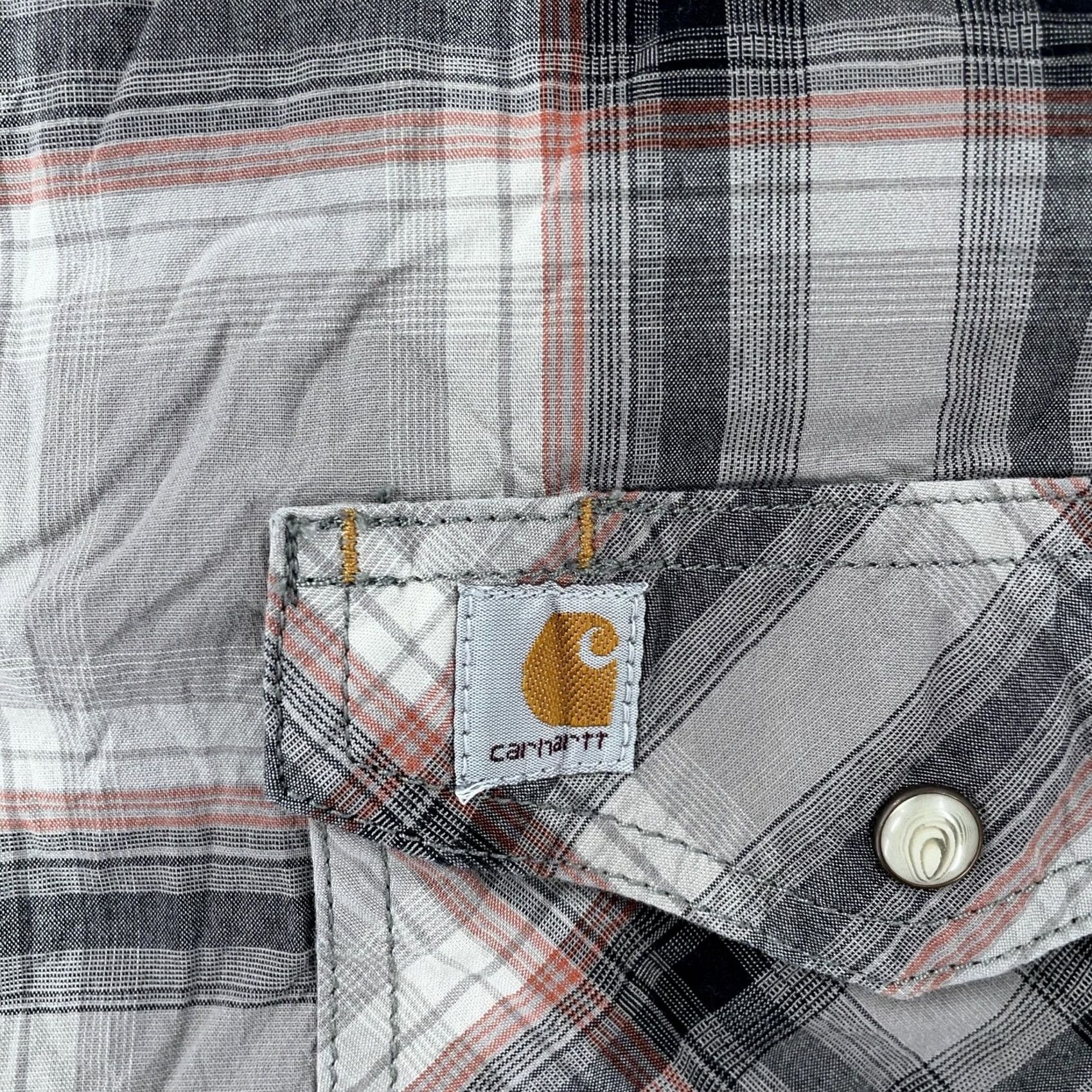 Carhartt Carhartt Shirt Mens 2XL Gray Plaid Short Sleeve Button-Up Relaxed Fit Rugged Flex Bozeman Size US XXL / EU 58 / 5 - 3 Thumbnail