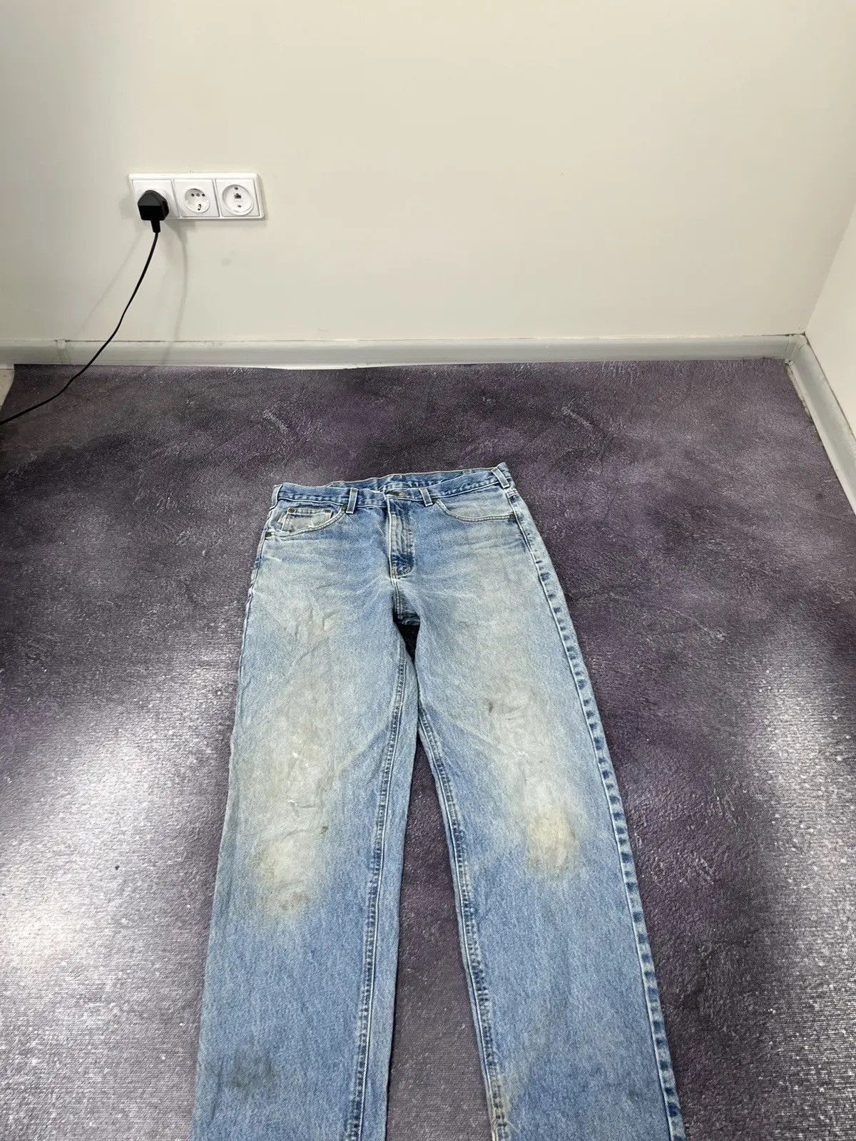 Carhartt × Vintage Vintage Carhartt Faded Blue Denim Relaxed Fit Hype Jeans Size US 34 / EU 50 - 7 Thumbnail