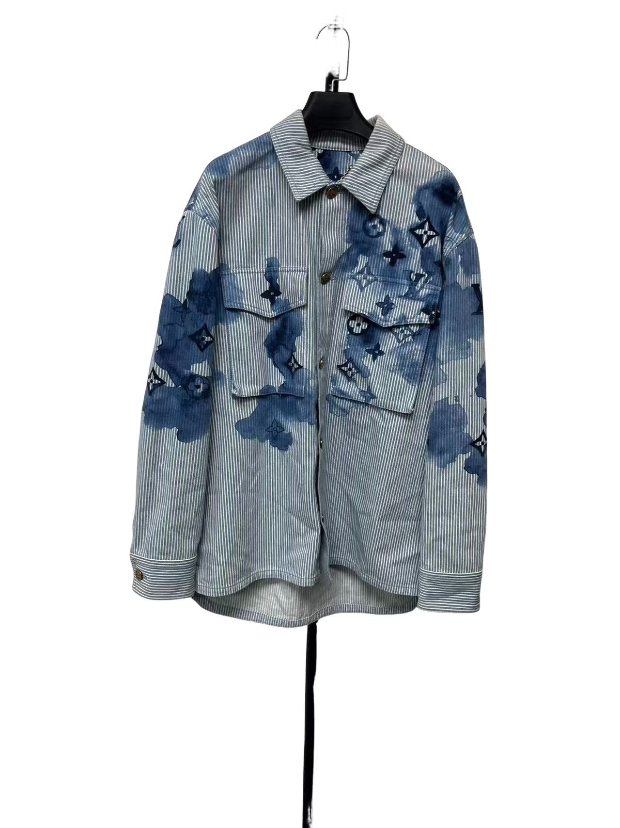 Louis Vuitton Louis Vuitton Striped Logo Print Shirt Size M Size US M / EU 48-50 / 2 - 1 Thumbnail