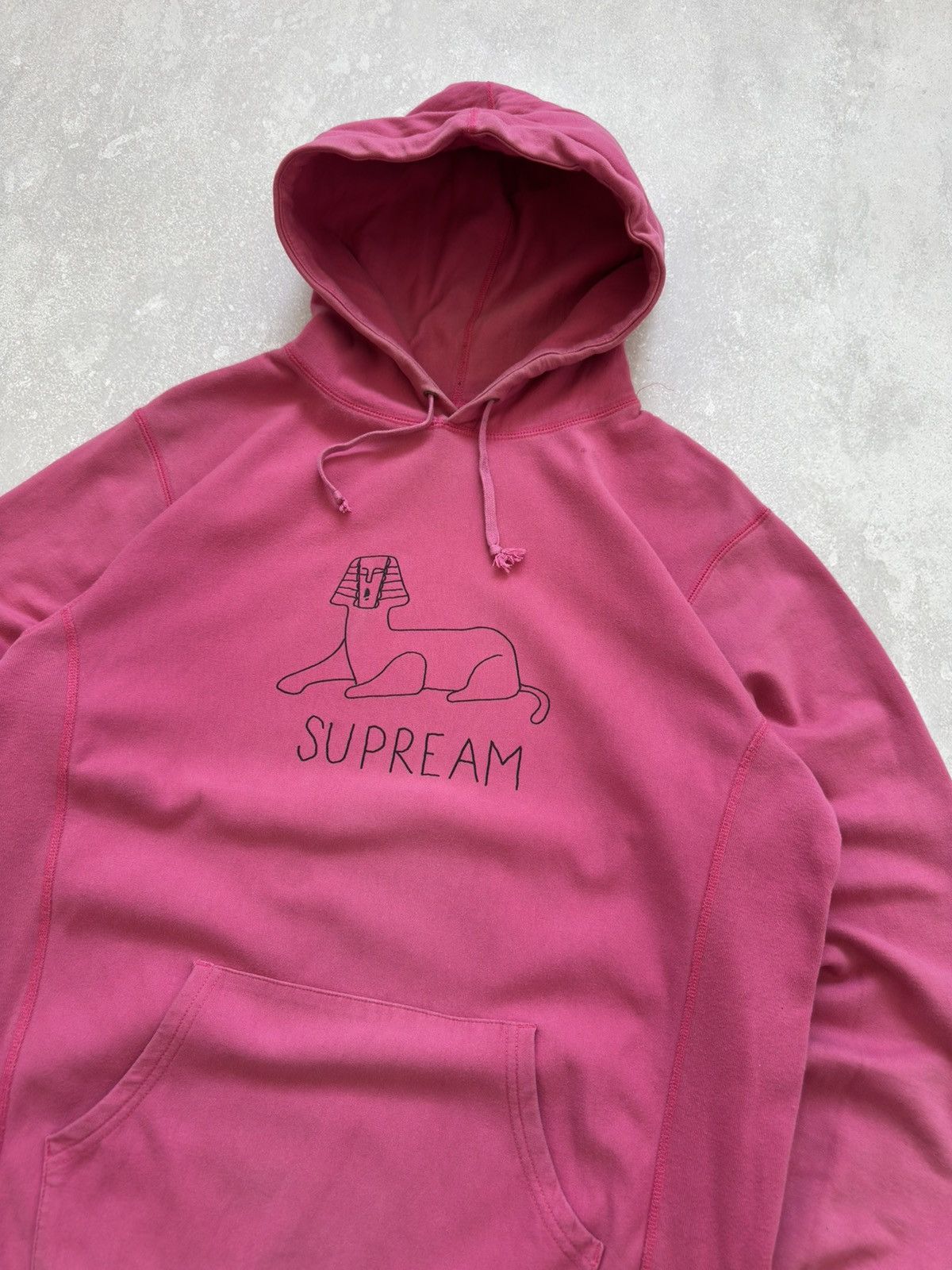 Supreme Vintage Supreme Sphinx Pink OG Hoodie SS13 Size US XL / EU 56 / 4 - 4 Thumbnail