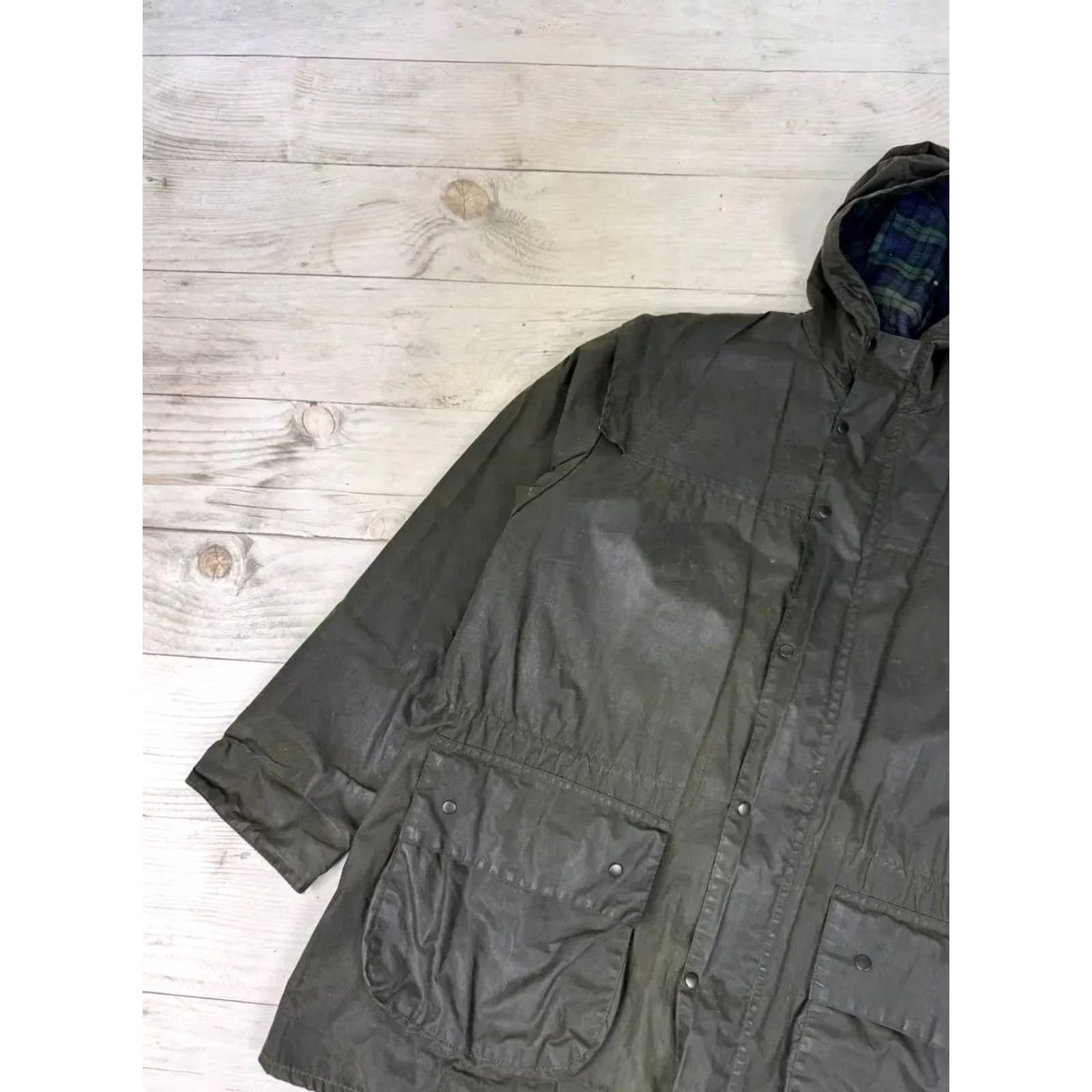 Barbour VINTAGE Barbour Jacket Waxed Durham Cotton Green Barbour Jacket Men S Size S Size US S / EU 44-46 / 1 - 5 Thumbnail