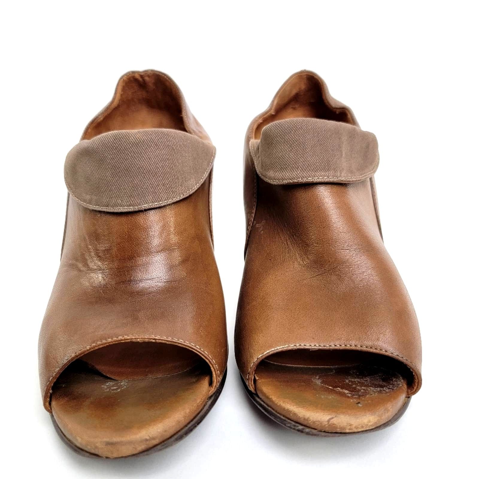 J. Peterman Fortress of Inca Open Toe Chunky Heel Boots - 8 Size US 8 / IT 38 - 3 Thumbnail
