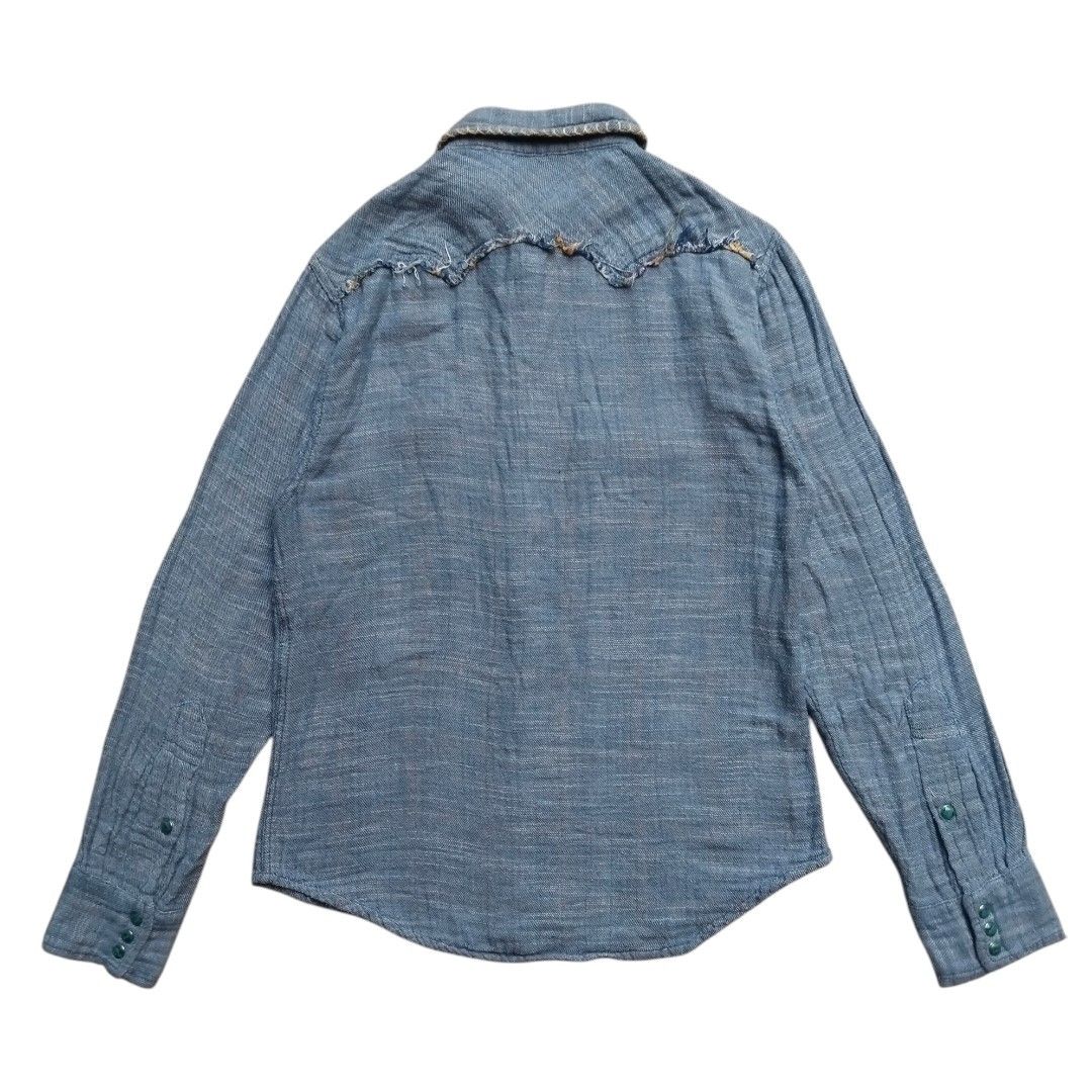 Kapital Flash report linen Western shirts Size US M / EU 48-50 / 2 - 2 Thumbnail