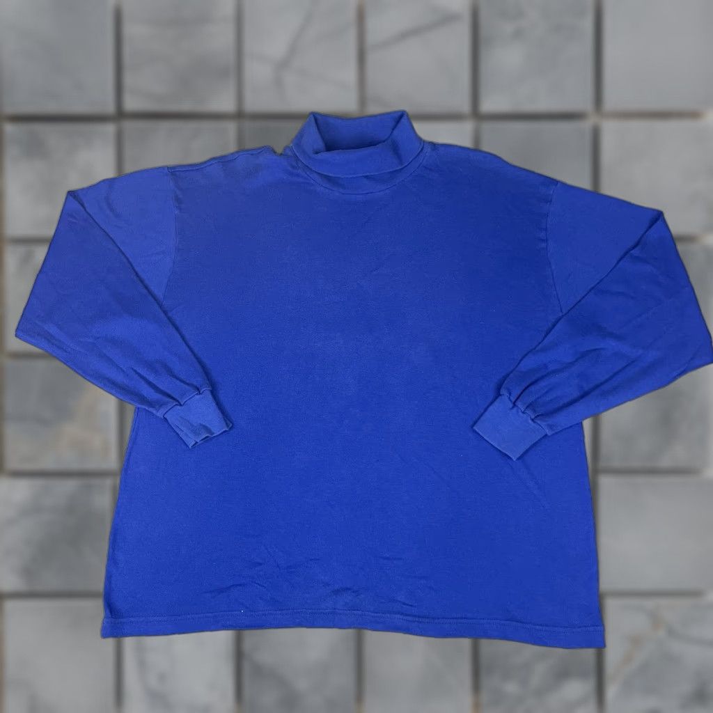 Vintage VINTAGE Steeple Chase T Shirt Adult XL Blue 80s 90s Turtleneck USA Made 50/50 Size US XL / EU 56 / 4 - 1 Thumbnail