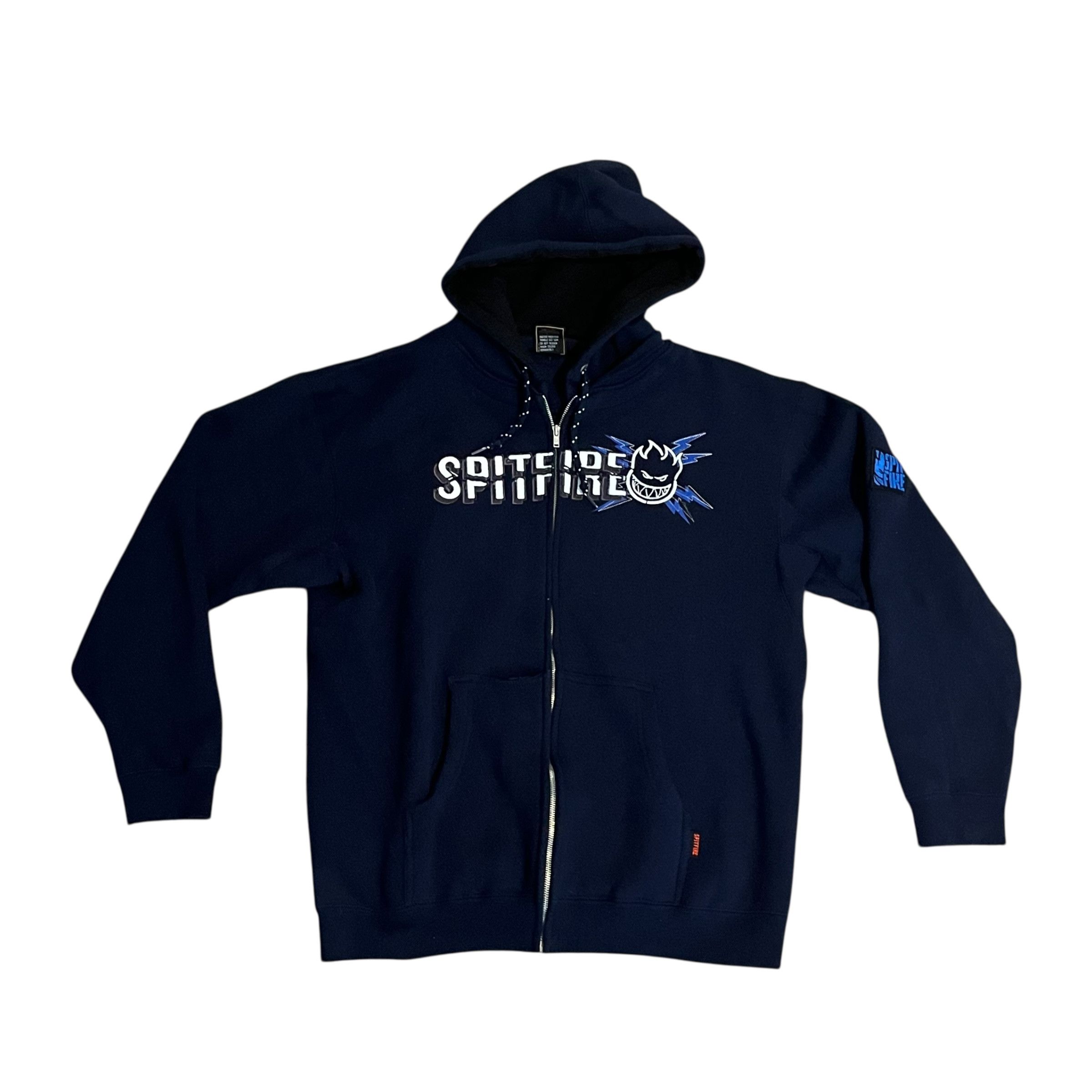 Spitfire VINTAGE Spitfire Wheels Utility Pockets Zip Up Hoodie y2k Size US L / EU 52-54 / 3 - 1 Thumbnail