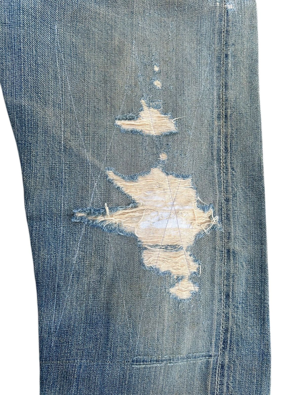 Kapital Vintage Joe McCoy Selvedge Thrashed Repair Denim Jeans Size US 30 / EU 46 - 9 Thumbnail