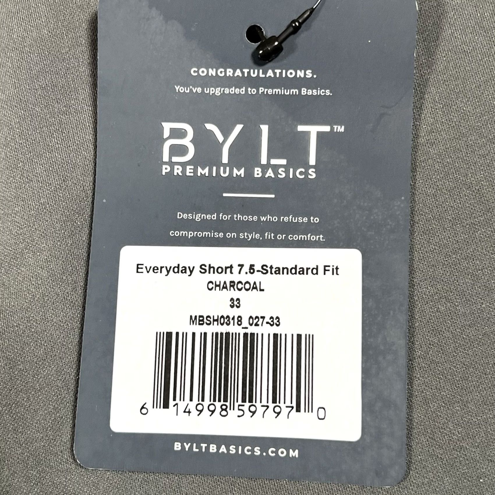 Vintage Bylt Everyday Shorts Mens Size 33 Charcoal Gray Stretch Performance Athleisure Size US 33 - 3 Thumbnail
