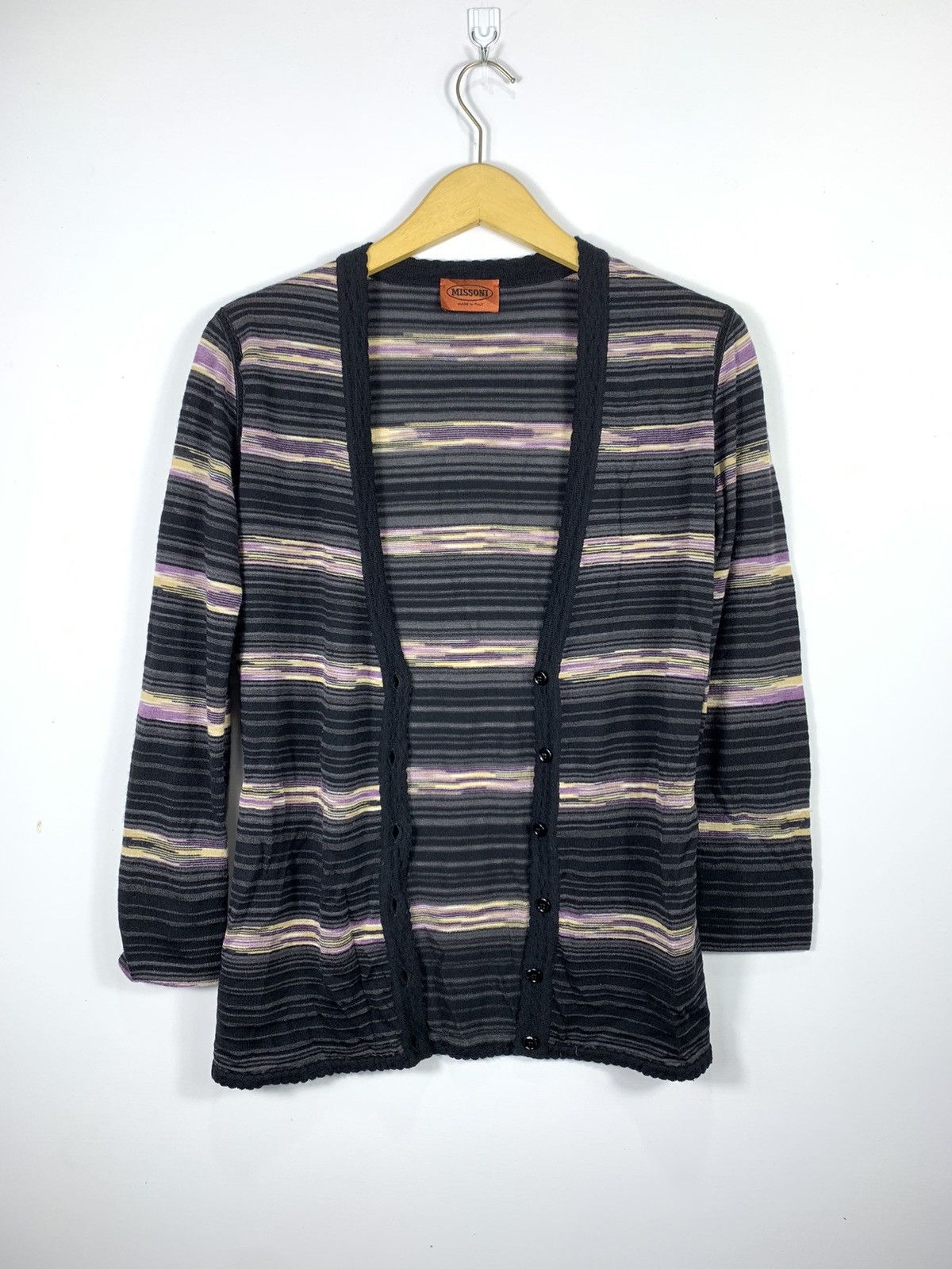 Missoni Missoni Stripe Cardigan Kurt Cobain style Size US M / EU 48-50 / 2 - 3 Thumbnail