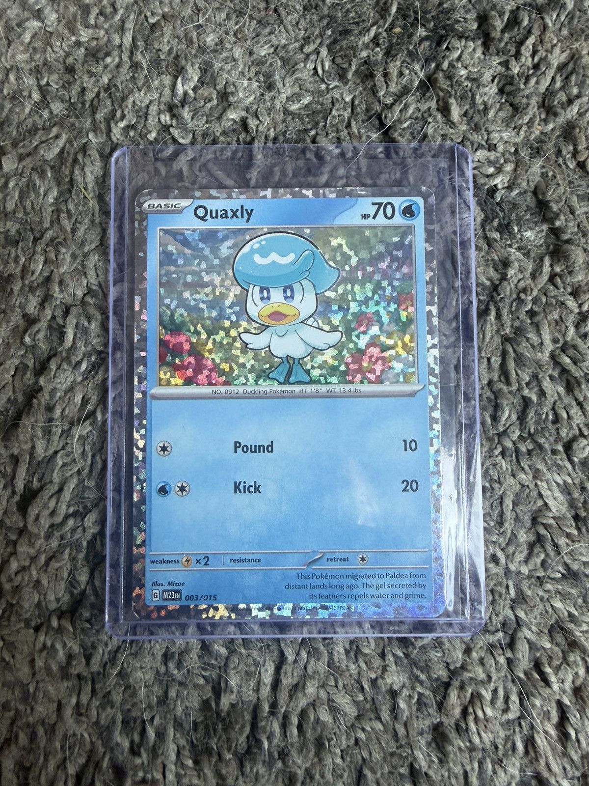 Pokemon 2023 Pokémon Quaxly Card Size ONE SIZE - 1 Thumbnail