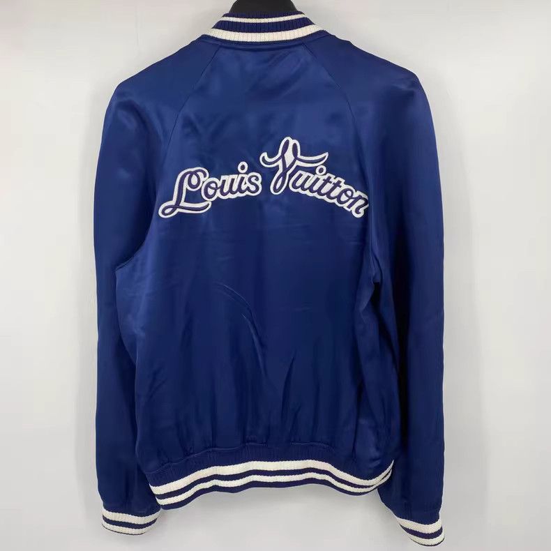 Louis Vuitton Louis Vuitton Lv Deep Blue Letter Embroidered Jacket Coat Size US L / EU 52-54 / 3 - 1 Thumbnail