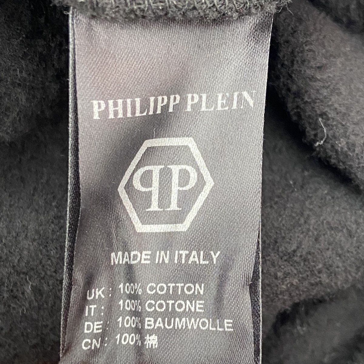 Philipp Plein PHILIPP PLEIN Cotton Fleece Lined Rhinestone Hoodie K26WX Size US L / EU 52-54 / 3 - 7 Thumbnail