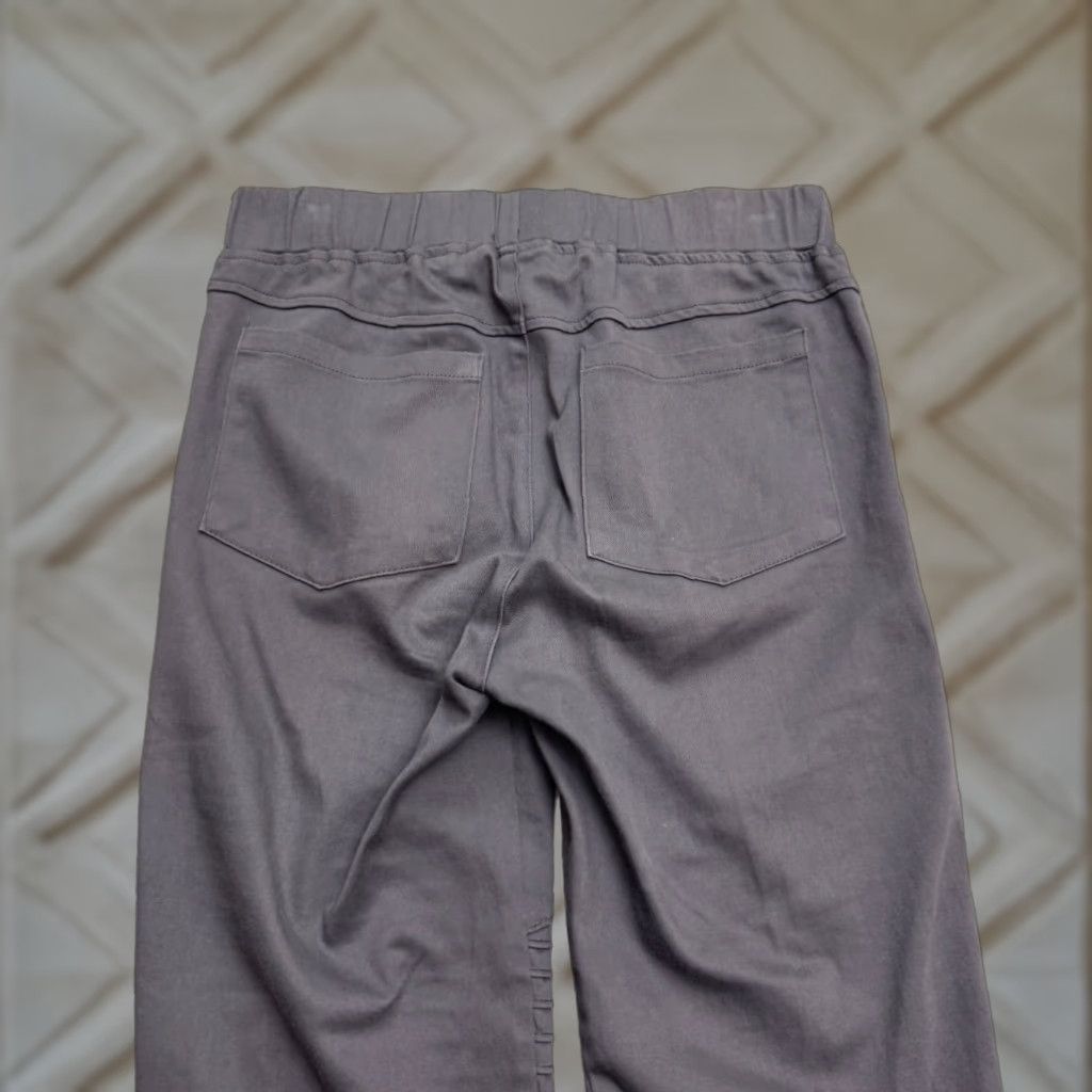 Vintage UMGEE Pants Womens Small Gray Cotton Spandex Pleated Pleated Pull On Mid Rise Ankle Stretch Casual Outdoor Motorcycle Size 28" / US 6 / IT 42 - 1 Thumbnail