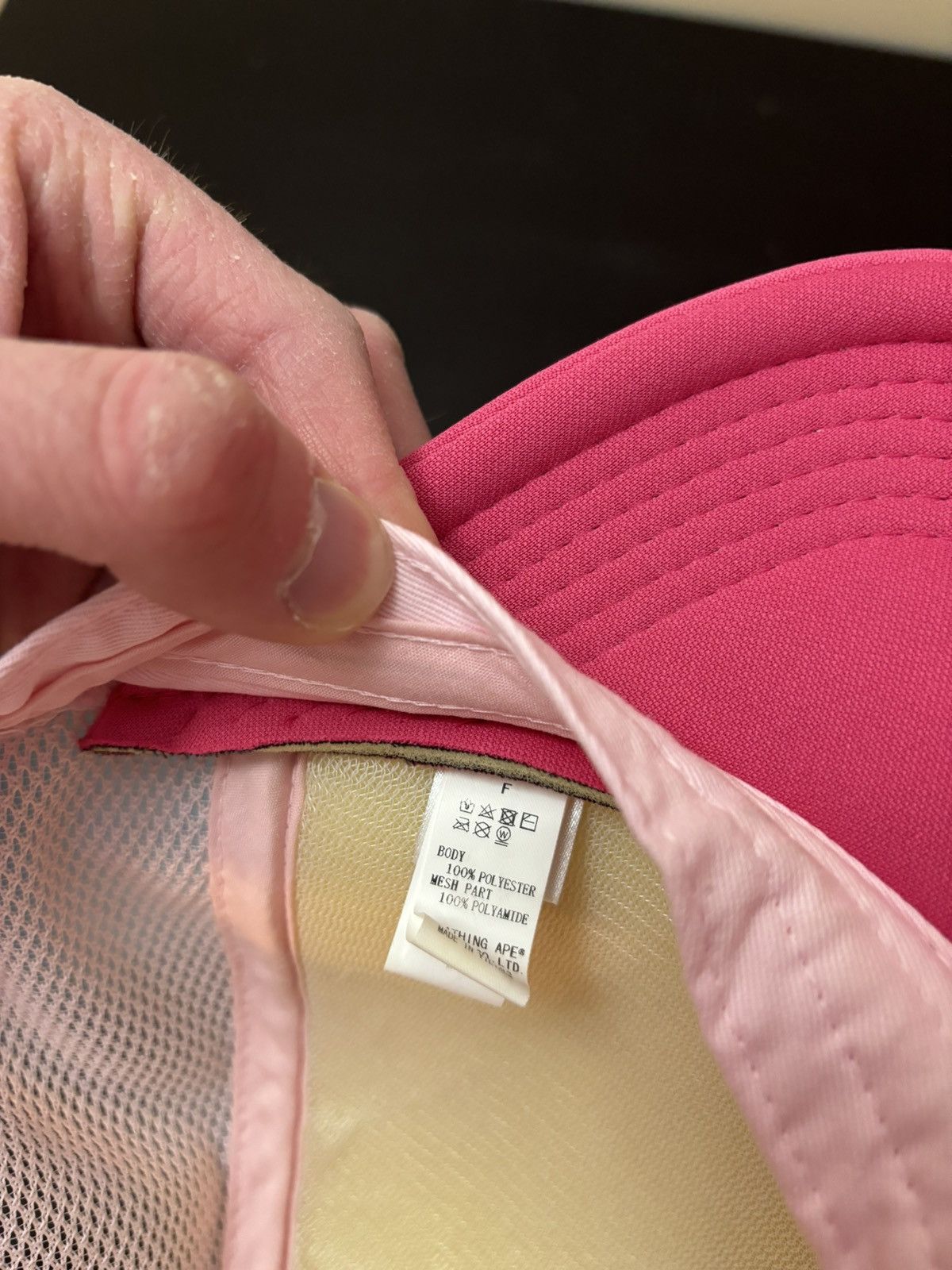 Bape A Bathing Ape Bape Sta Mesh Cap Hat Pink Size ONE SIZE - 7 Thumbnail