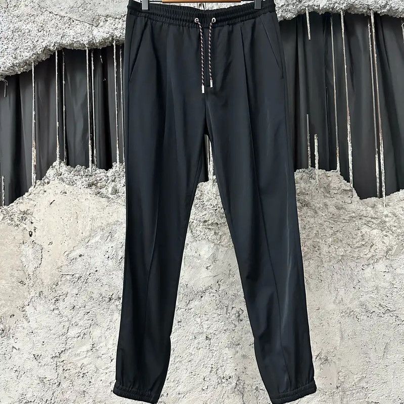 Dior Dior Black Wool Casual Pants for Men 0089 Size US 27 - 1 Thumbnail