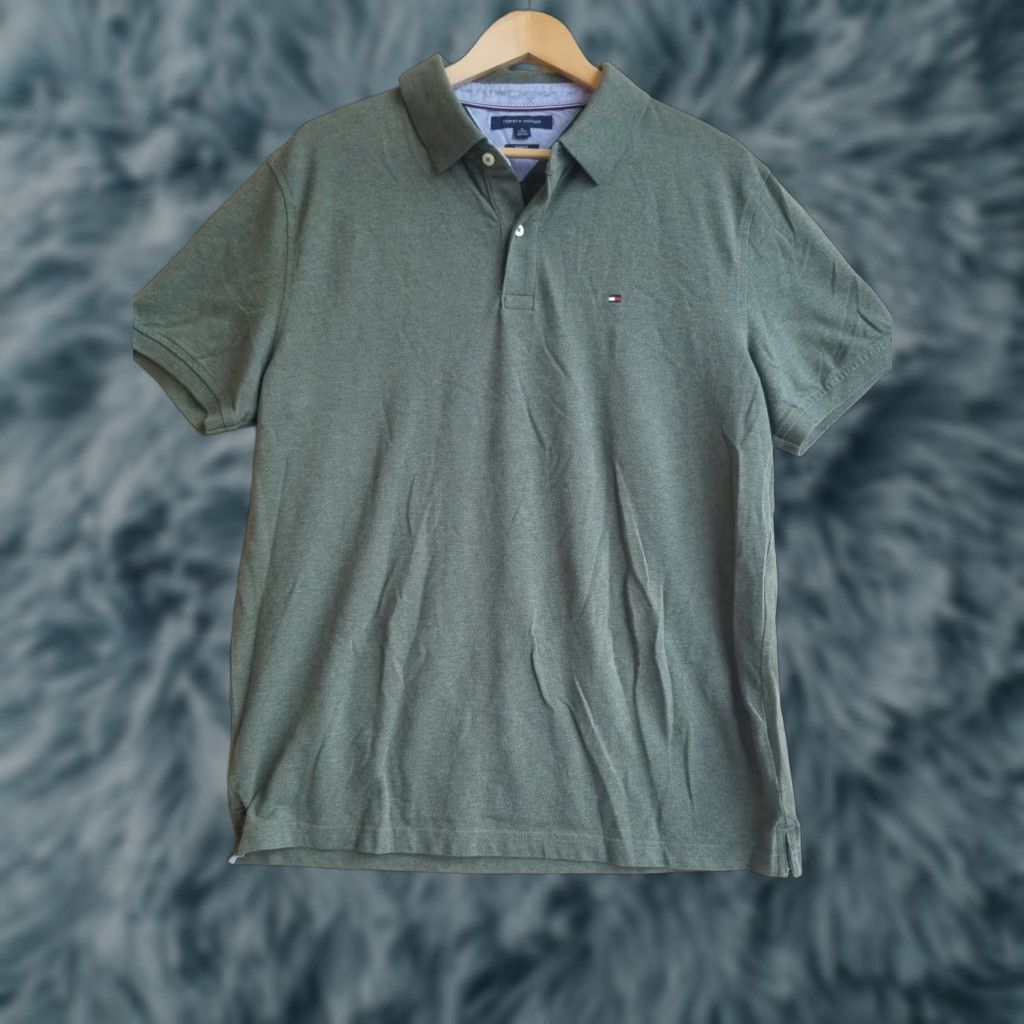 Tommy Hilfiger Tommy Hilfiger Polo Shirt Short Sleeve Collared XL Slim Fit Green See measurements Mens Polo Shirt XL Slim Fit Green Size US XL / EU 56 / 4 - 1 Thumbnail