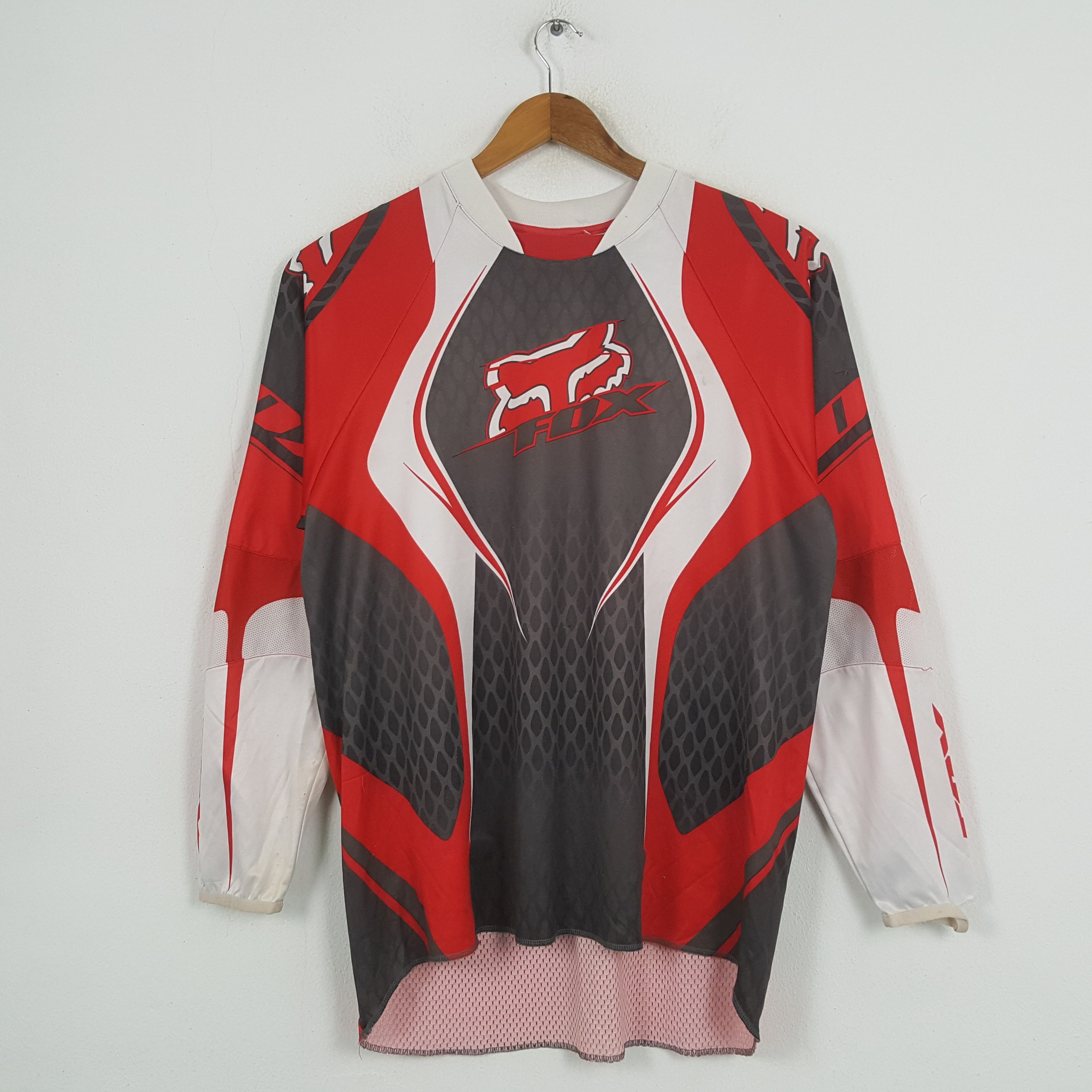 Fox Racing × Vintage Vintage FOX RACING Motorsports Racing Jersey C285N69 Size US XL / EU 56 / 4 - 1 Thumbnail