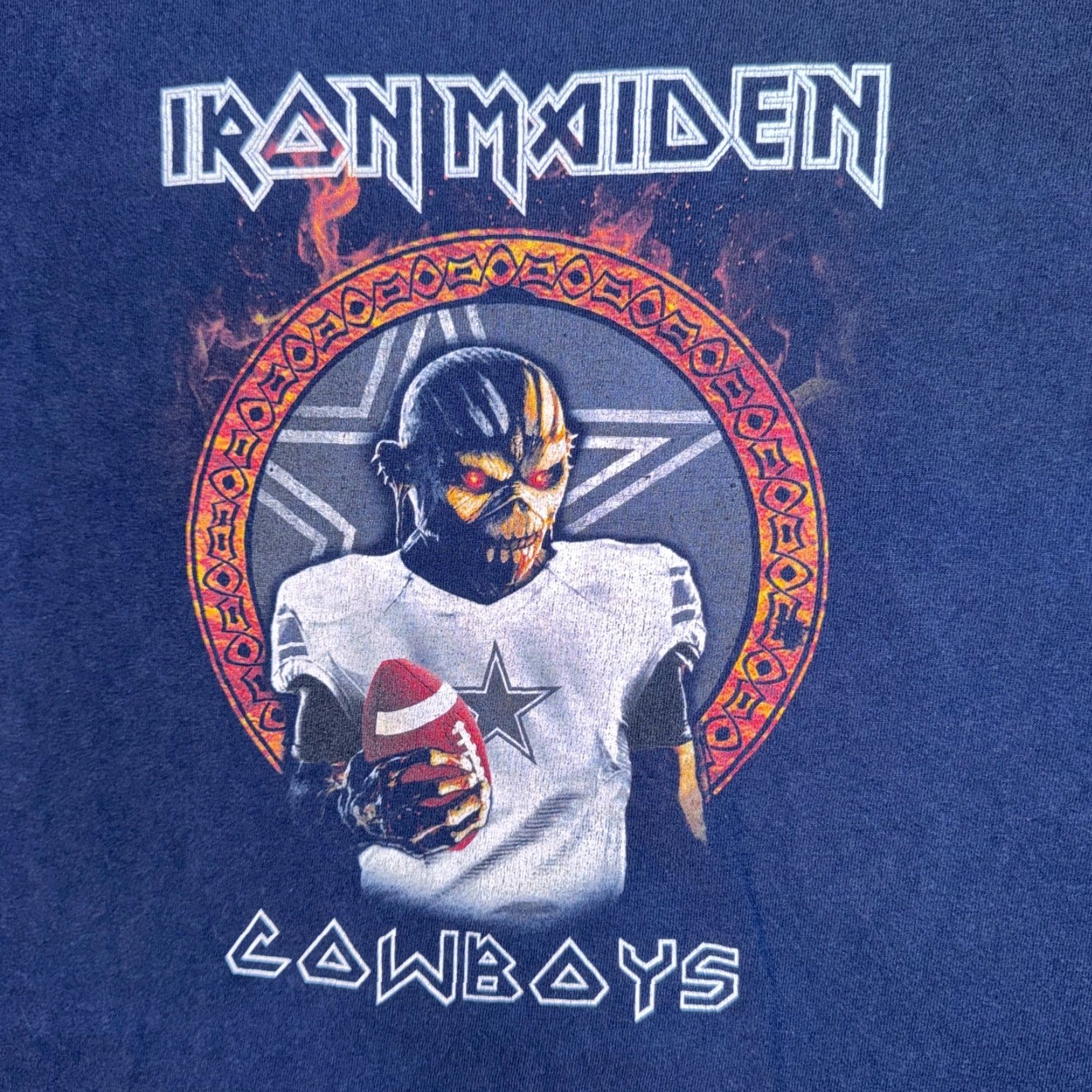 Vintage Iron Maiden T-Shirt Dallas Cowboys Tshirt - XL Size US XL / EU 56 / 4 - 2 Thumbnail