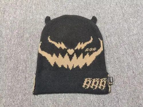 Japanese Brand Custom Produced Flip Down Beanie Mask Hat Black Size ONE SIZE - 3 Thumbnail