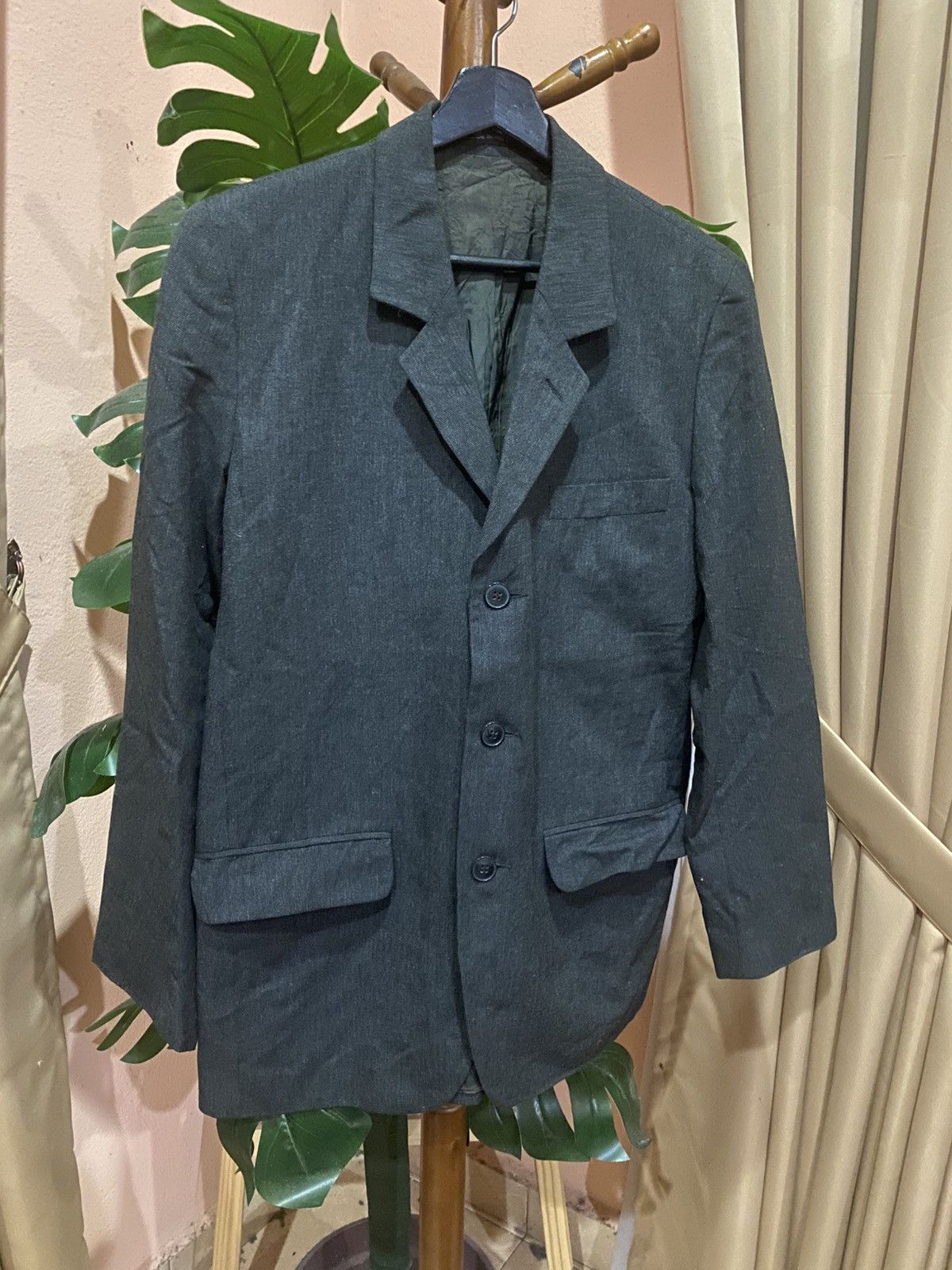 agnes b. Vintage Agnès B. Homme Paris Grey Blazer – Made in France Size US M / EU 48-50 / 2 - 3 Thumbnail