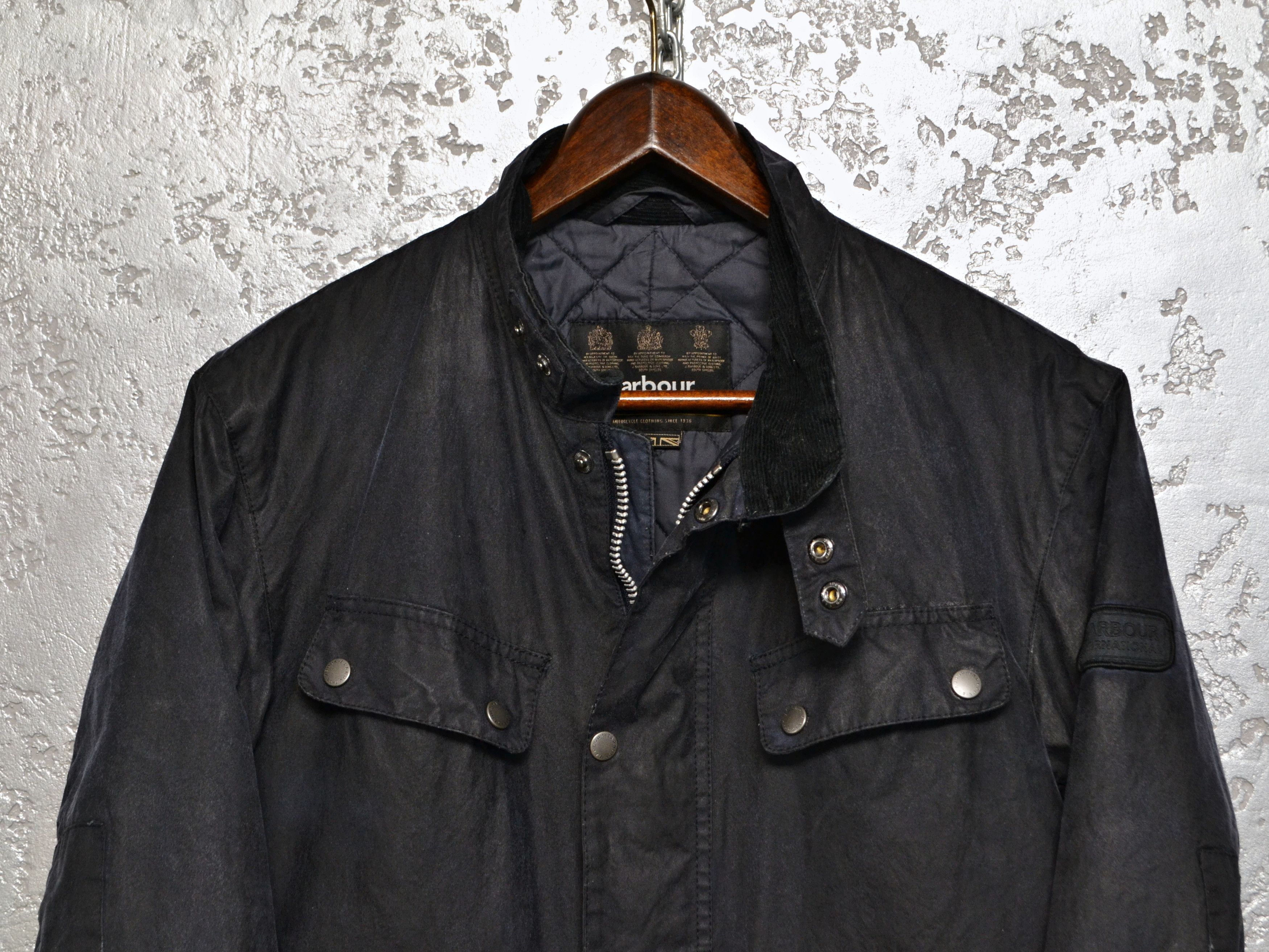 Barbour Barbour International Duke Navy Waxed Biker Jacket Size US M / EU 48-50 / 2 - 5 Thumbnail
