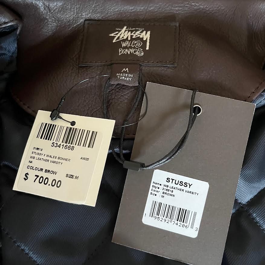 Stussy Stussy Wales Bonner Leather Varsity Jacket & Collab Dustbag Size US M / EU 48-50 / 2 - 4 Thumbnail