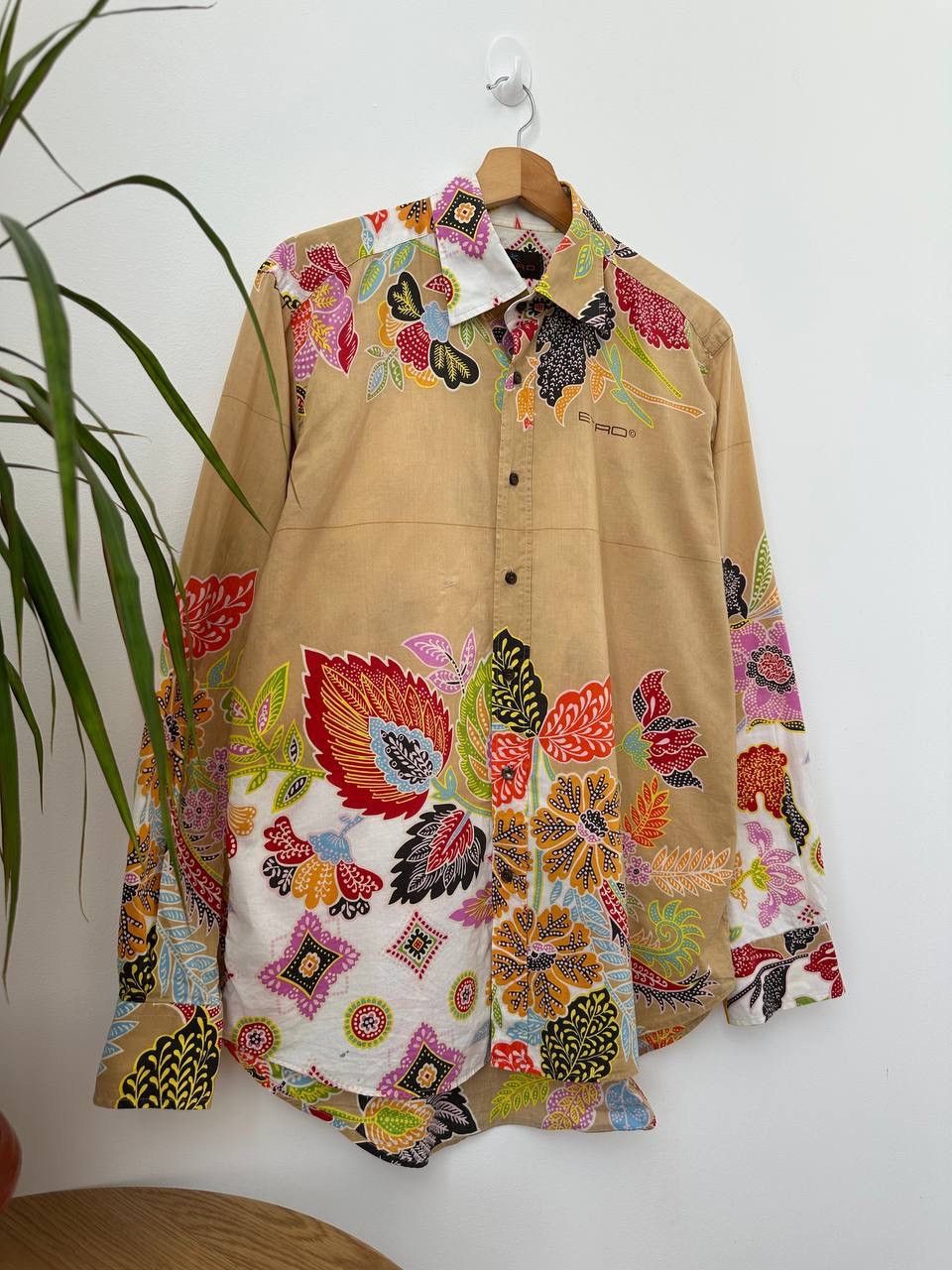 Etro × Vintage Vintage Etro Flowers Beige Womens Shirt Size L / US 10 / IT 46 - 4 Thumbnail