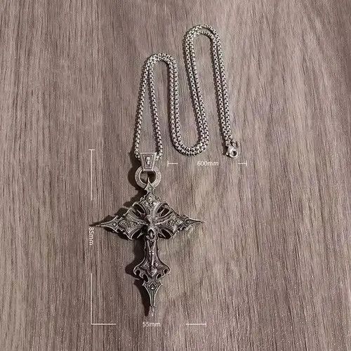 Japanese Brand Gothic Skeleton Cross Necklace Size ONE SIZE - 4 Thumbnail