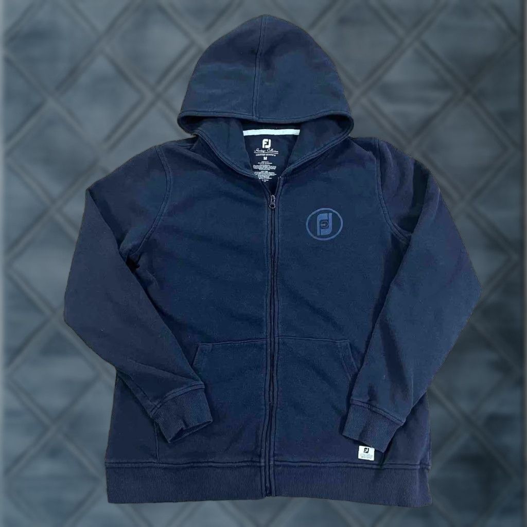 Footjoy Footjoy Womens Hoodie Heritage Collection Zip Sweatshirt Navy Blue Knit Logo Zipper Full Zip Activewear M Regular Women’s Hoodie Size M / US 6-8 / IT 42-44 - 1 Thumbnail